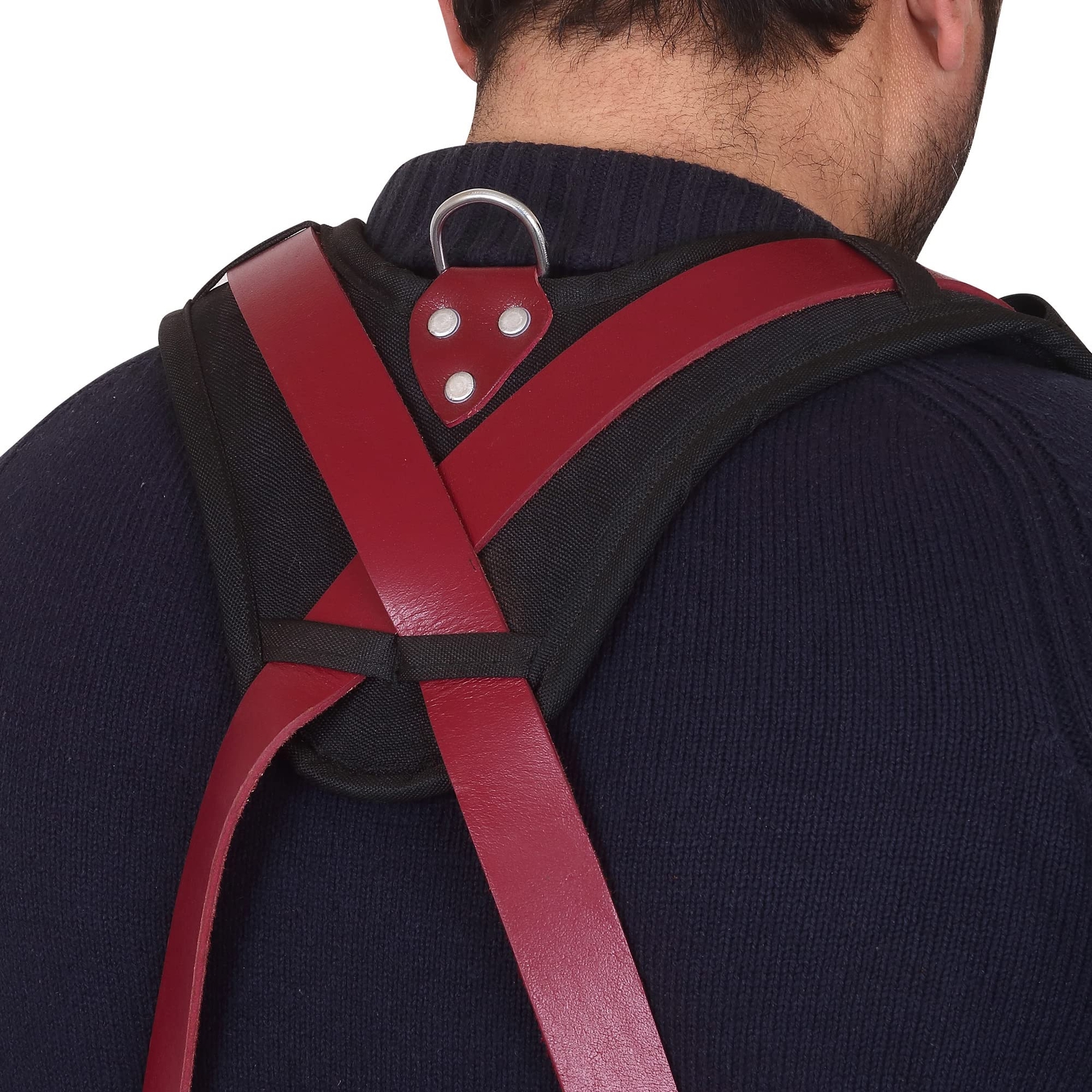 Leather Work Suspenders With Pockets | Fullyadjustable Padded Leather Tool Belt