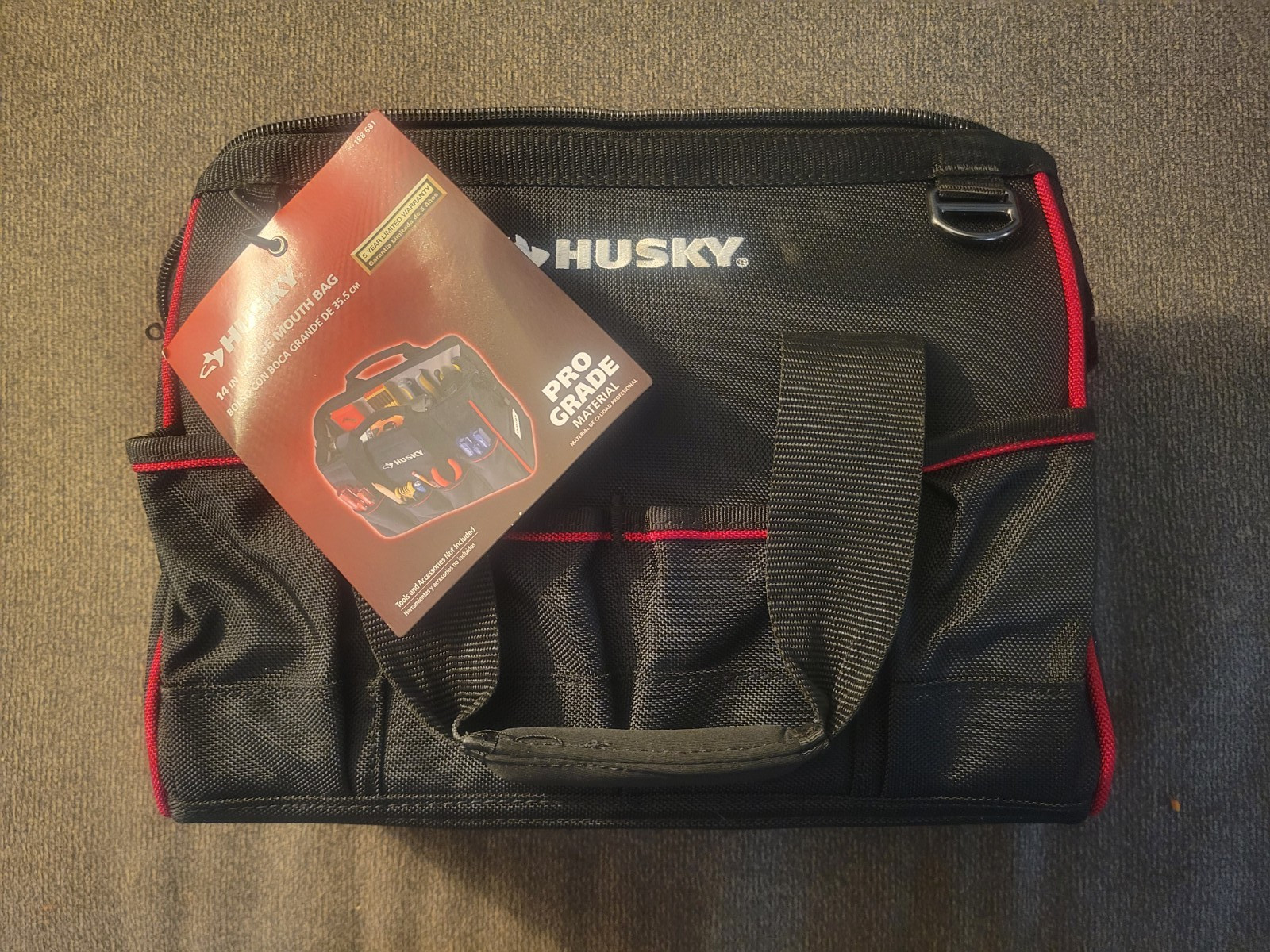 Husky 14″ Large Mouth Bag Pro Grade