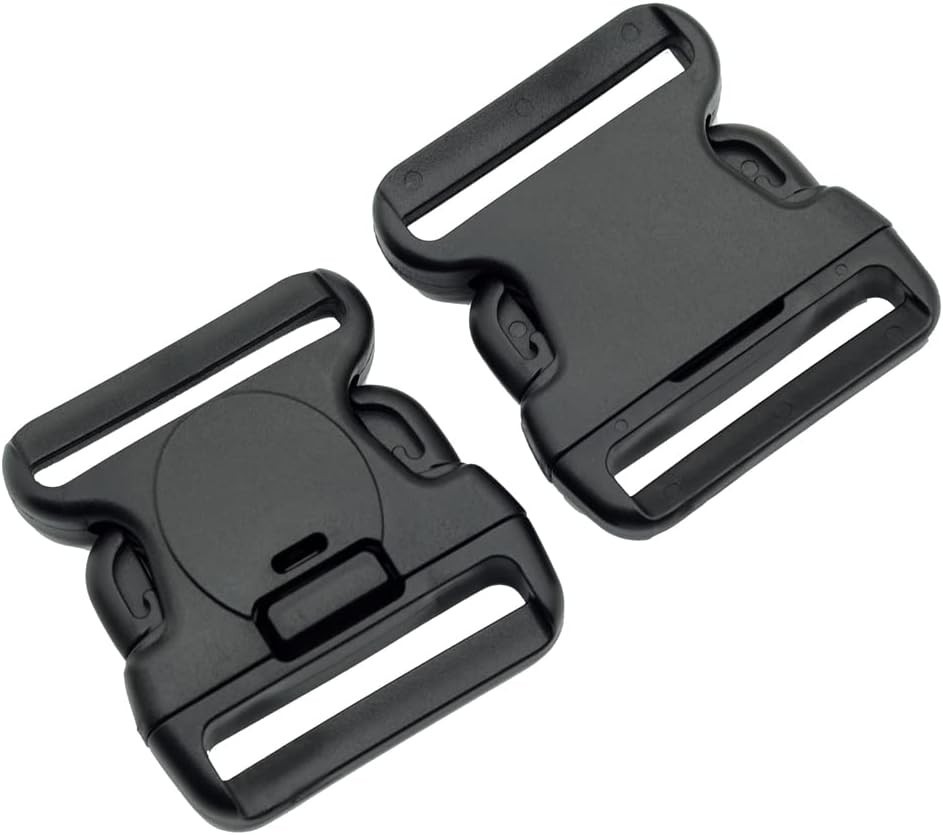 Durable 2-Pack Duty Belt Replacement Buckles – Triple Lock Design, Black Color