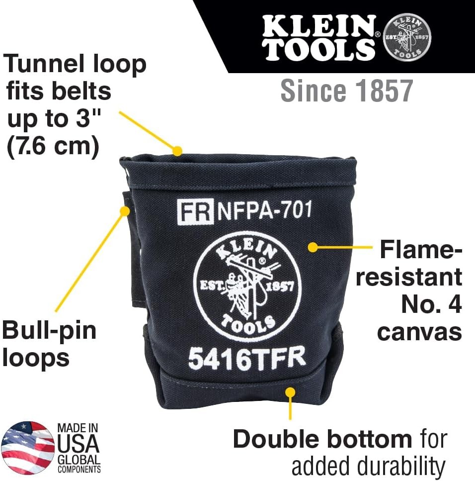 Klein Tools 5416Tfr Flame-Retardant Canvas Bolt Bag, New