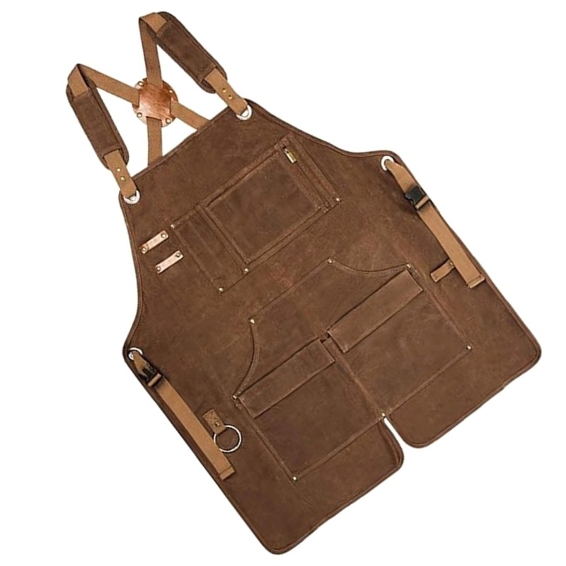 Carving Apron Ergonomic Design Front Pocket Collects Chips Effectively