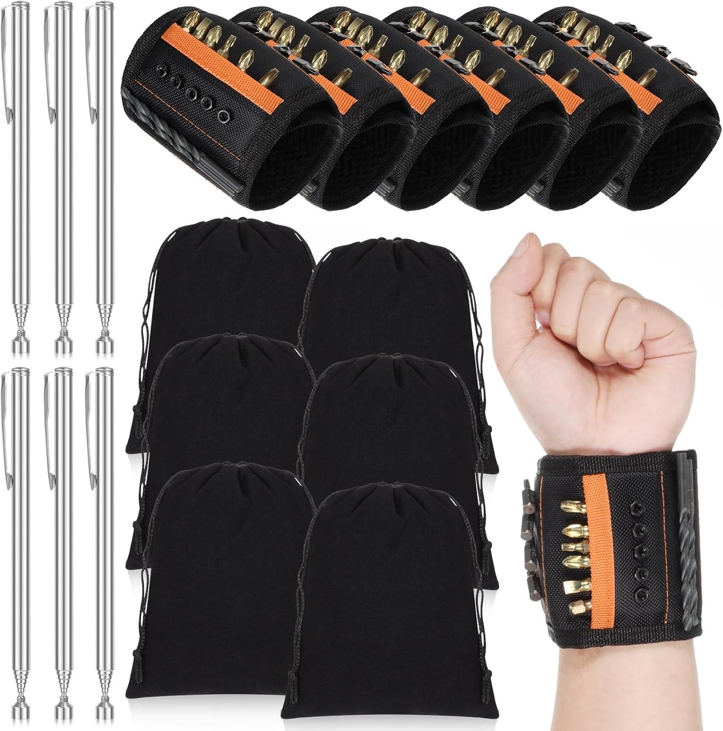 Elegant Magnetic Wristband & Retractable Tool Holder – Perfect Father’s Day Gift