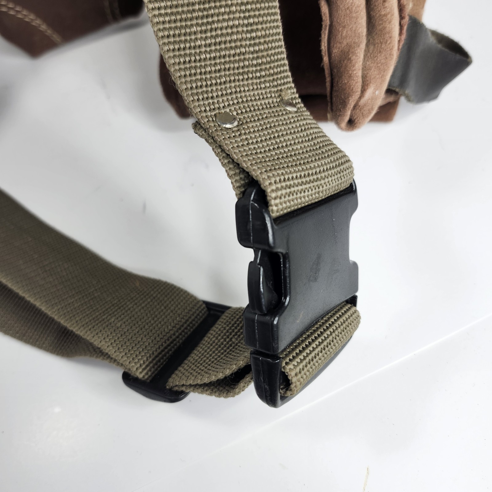 AWP CARPENTERS CONSTRUCTION ADJUSTABLE WAIST TOOL WORK BELT CANVAS/LEATHER