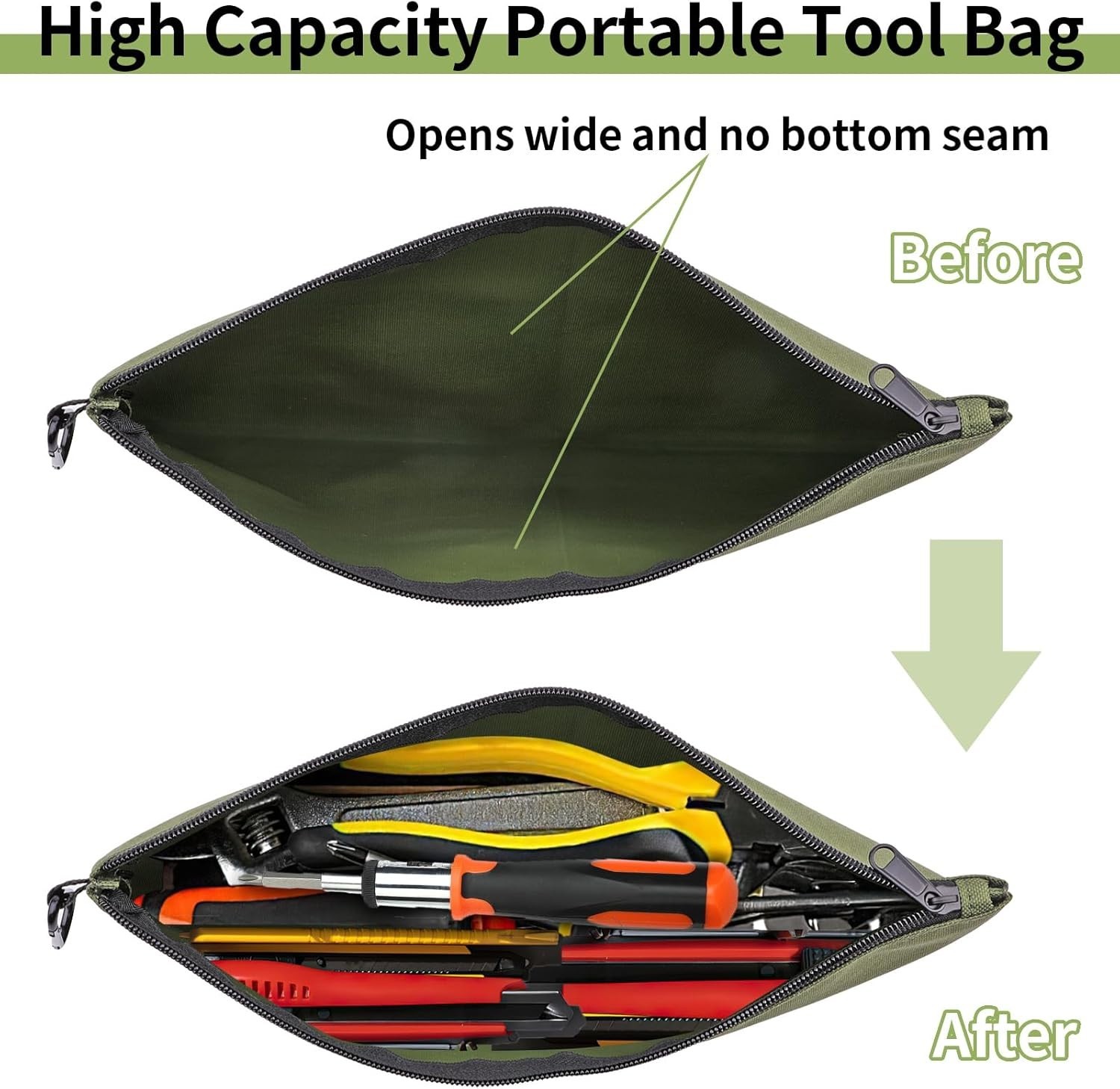 Versatile 3-Pack Organizer Tool Pouches – Stylish Zipper Bags for Every Need