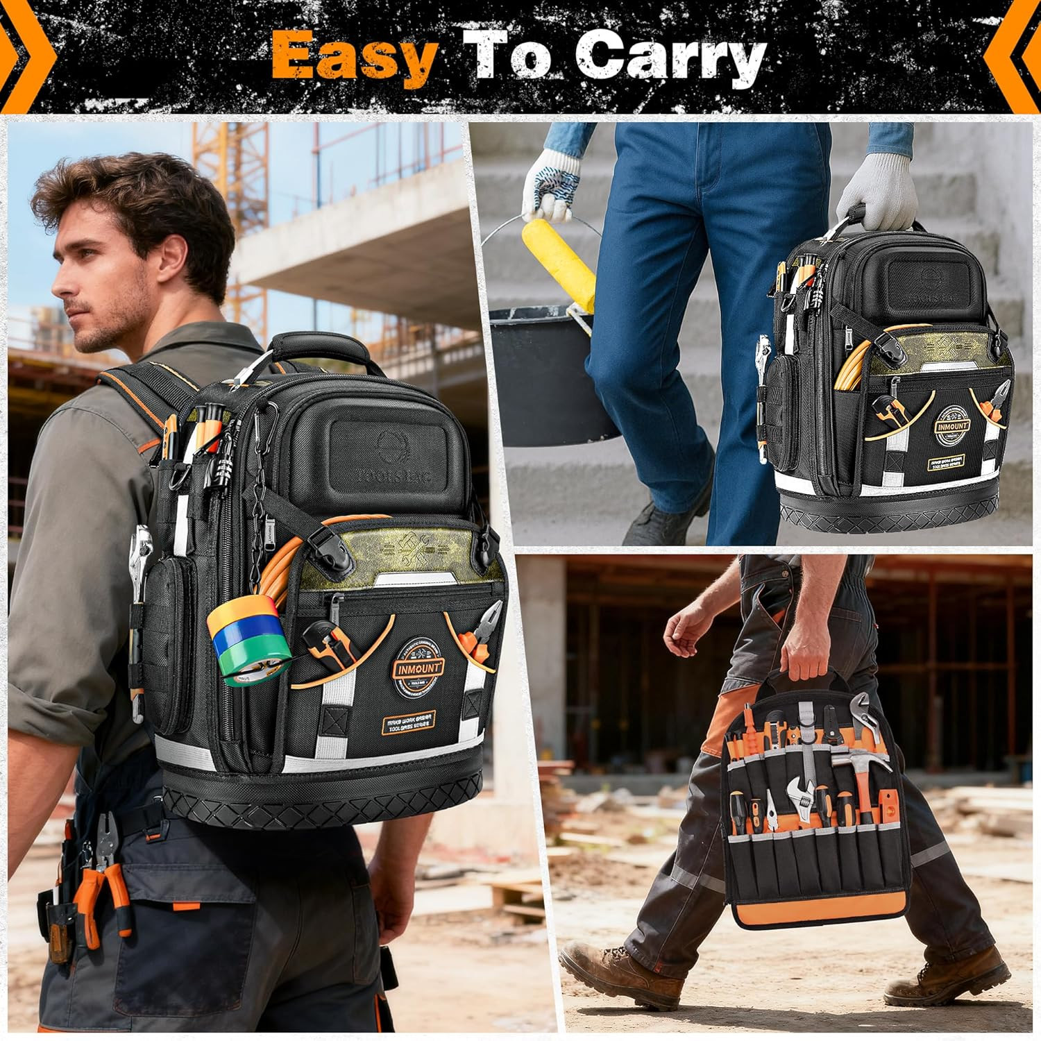 Heavy Duty Tool Backpack with 78 Pockets & Loops – Ideal for Electricians