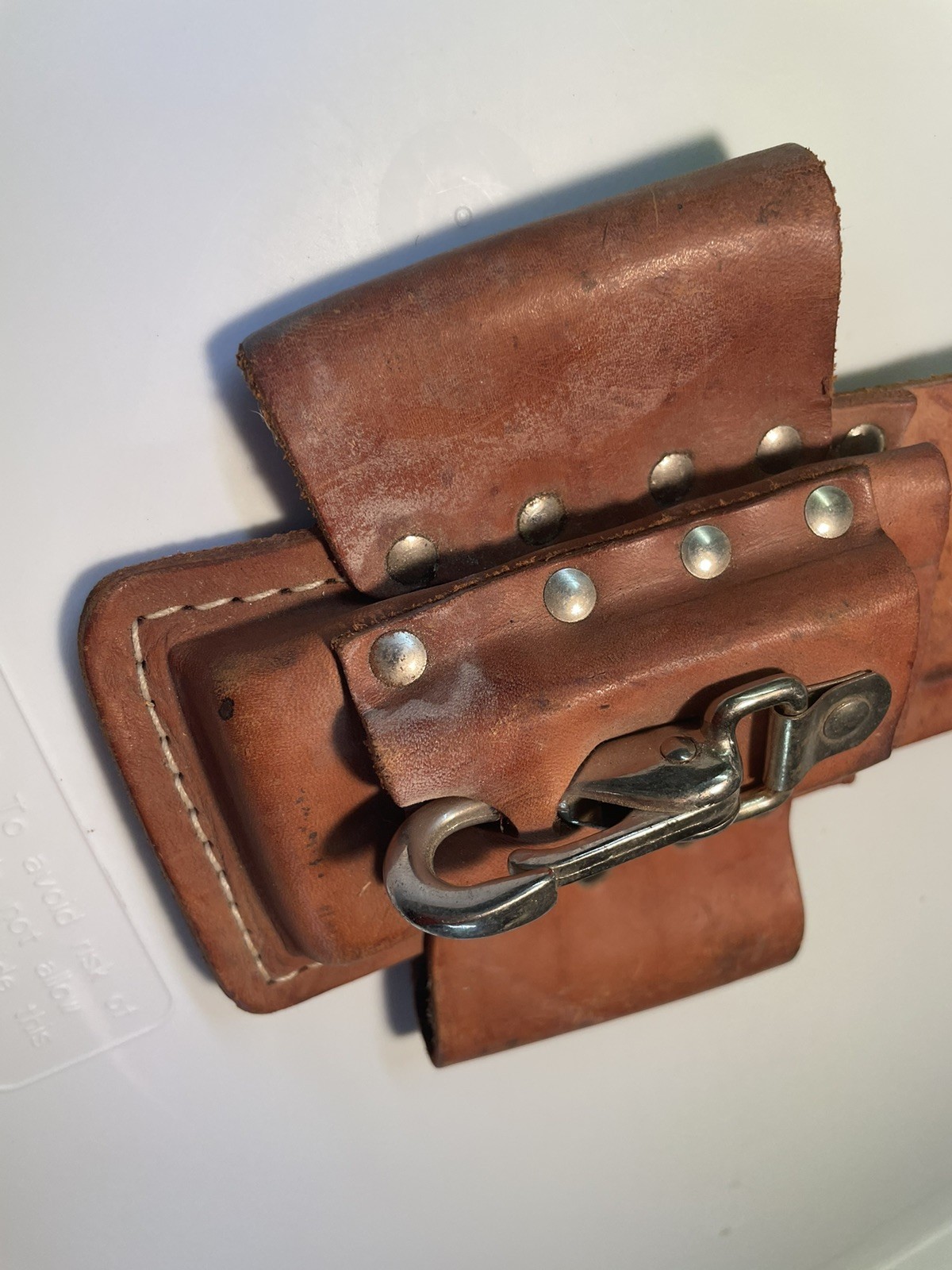 Klein Tools 5119 4 Pocket Durable Tradesman Leather Tool Pouch with Clip USA