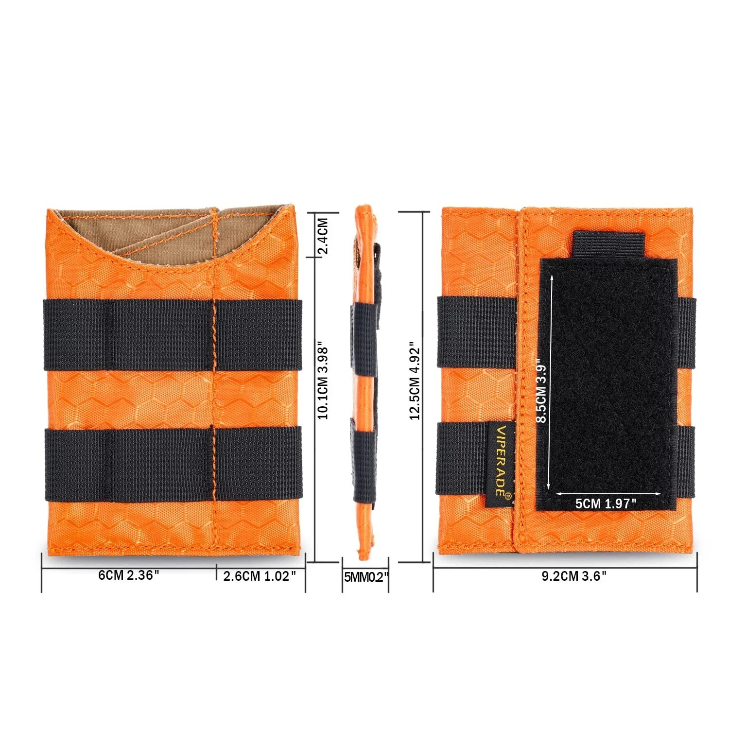 EDC Pocket Organizer 3 Slip Pockets 500D Nylon Pouch – Compact Daily Carry