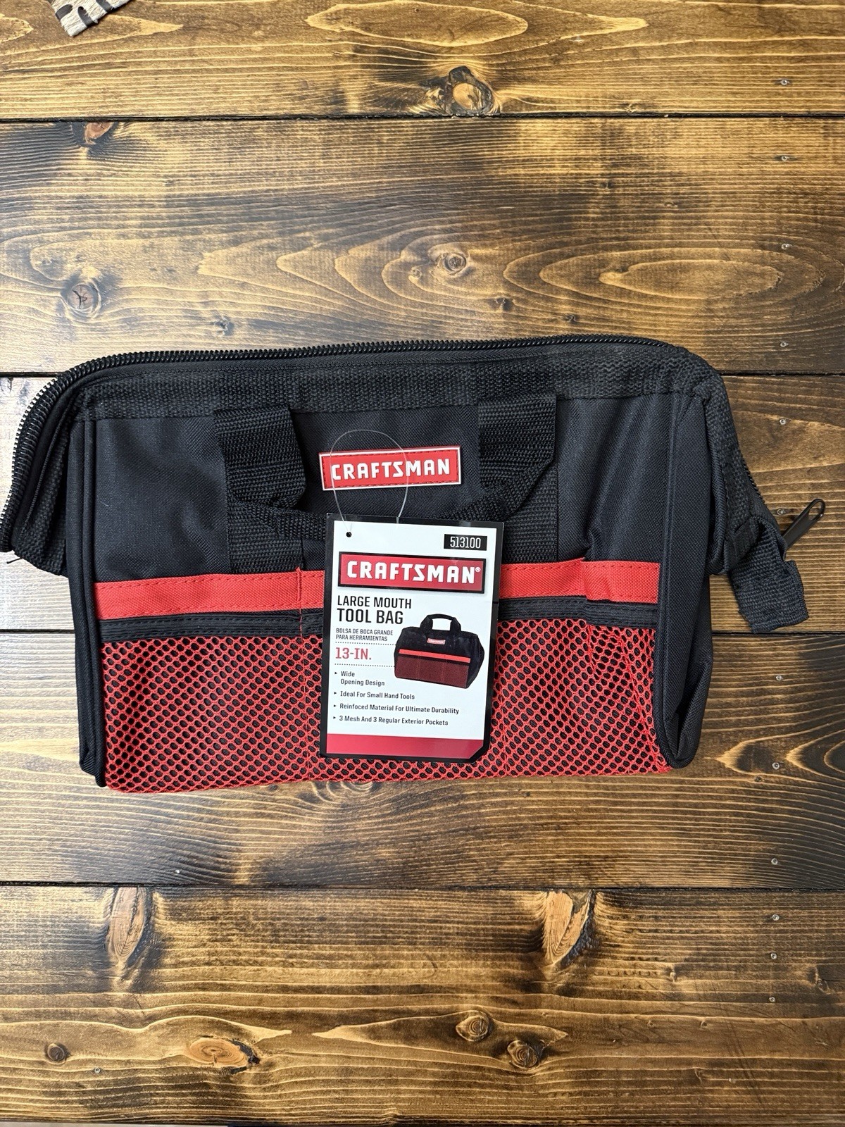 Craftsman Large Mouth Tool Bag 6 Pocket 13” X 9.75” Item 513100-New with Tags