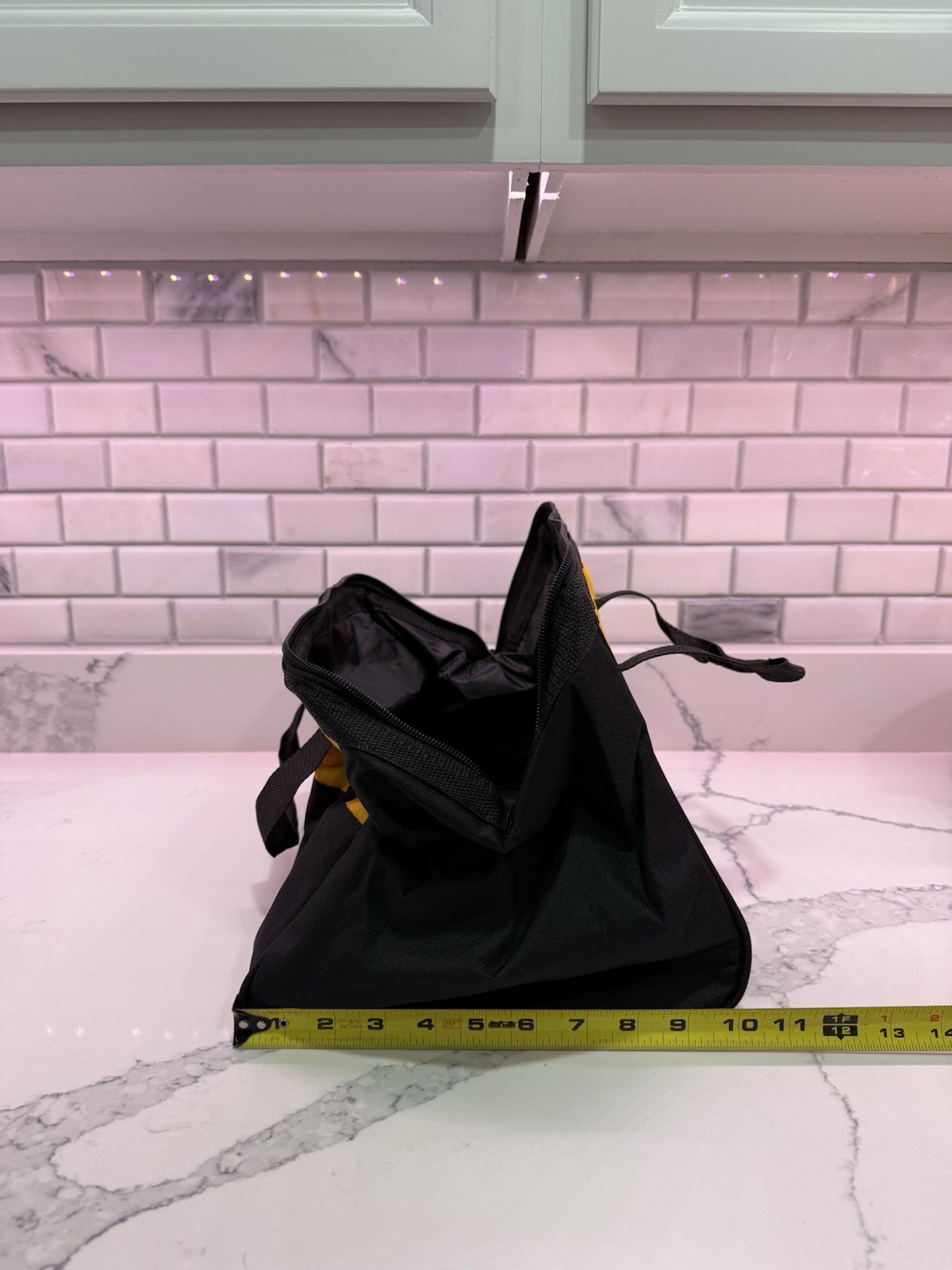 DEWALT Tool Bags Set of 3 Yellow Black Fabric With Handle Zipper Closure