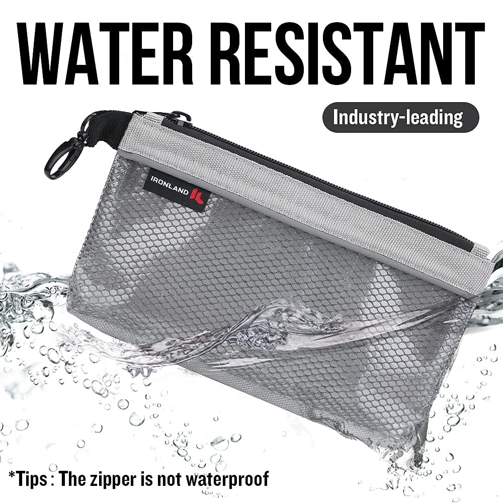 Zipper Pouches Small Tools Bag Waterproof Mesh Travel Clear Cosmetic 4 Pack