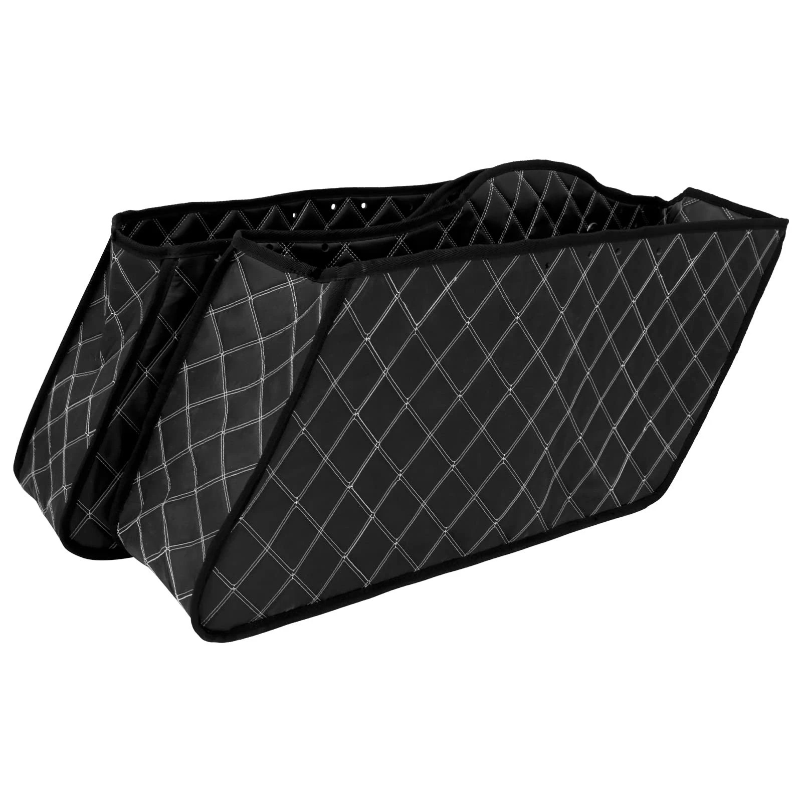Saddlebag Liners Carpet Insert with White Stitching for Non-Stretched Non-Tapere