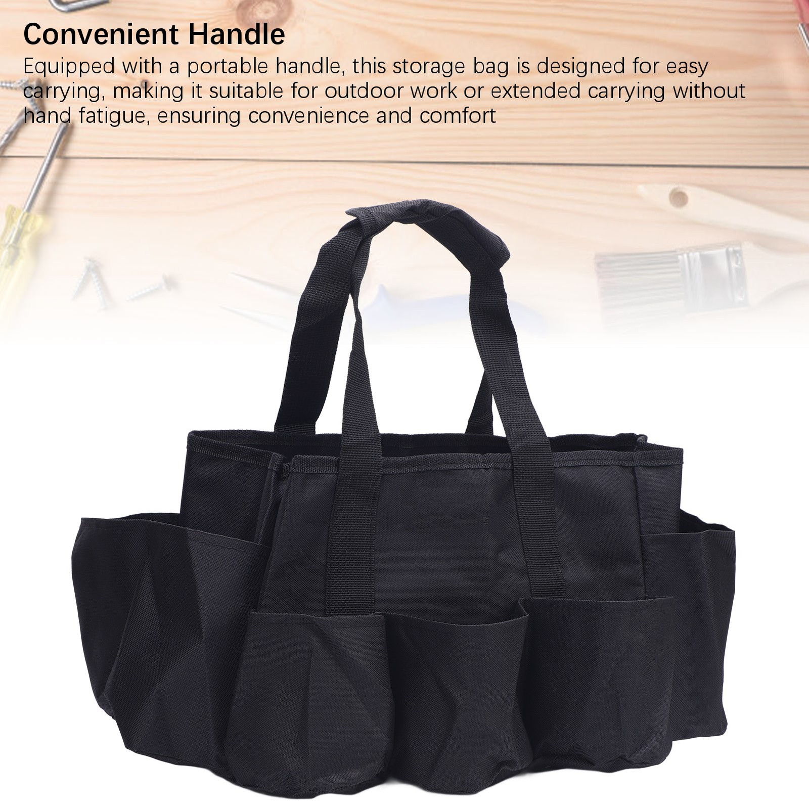 Portable Storage Bag Oxford Cloth Cleaning Tool Organizer For Household