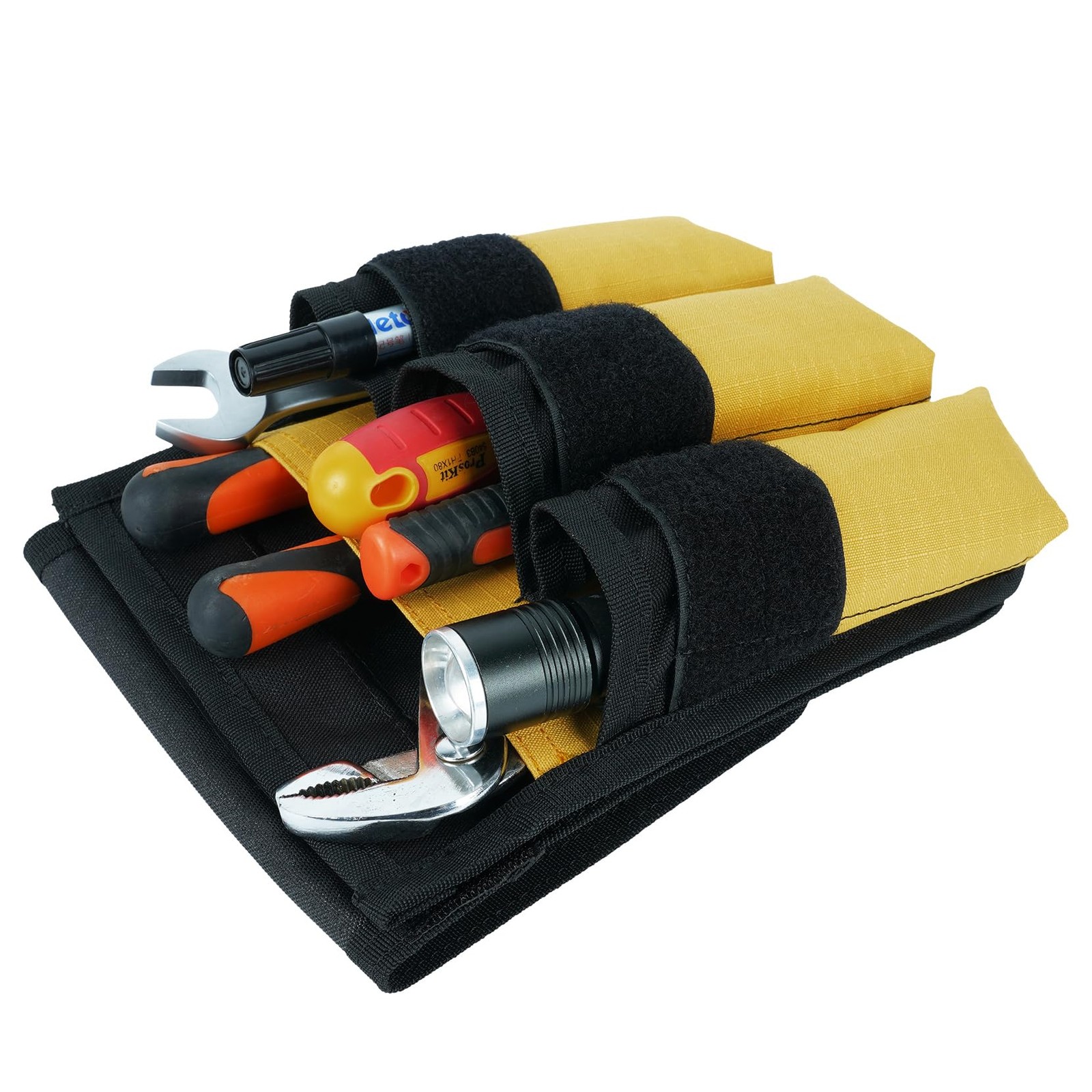7Pocket Firefighter Tool Pouch Carry Handle Flap Fits Bunker Gear Organizer