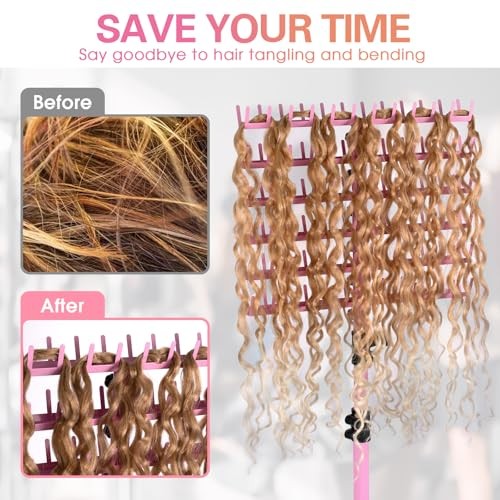 Braiding Hair Rack – Standing 144 Pegs – Heavy Duty – Pink – Braaiders