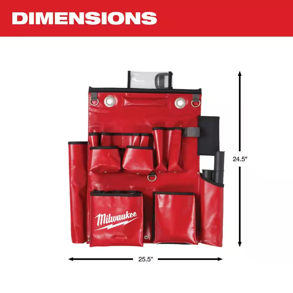 Utility Lineman Aerial Tool Apron Compact 18 Pockets Storage Auger Holder Pouch