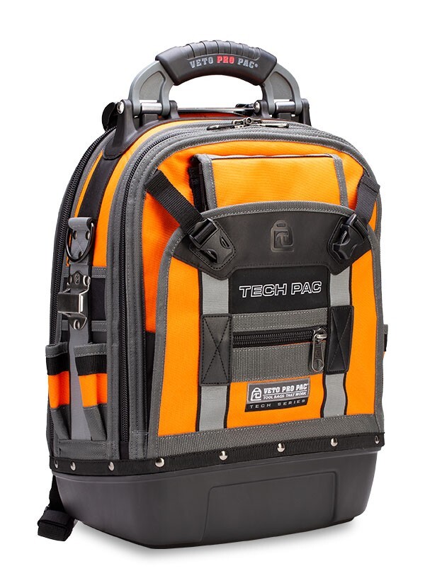 Veto Pro Pac Tech-Pac Hi-Viz Orange Large Tool Backpack