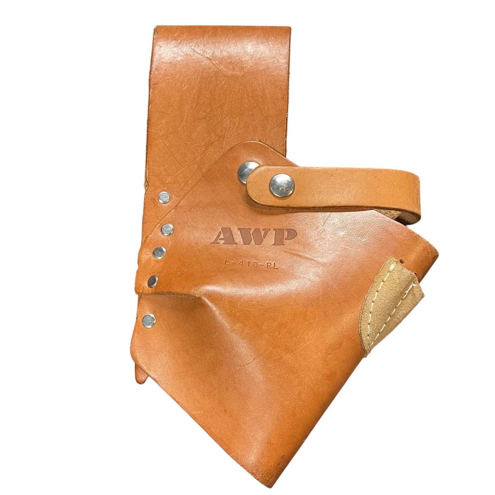 AWP L-410-RL Leather Electric Drill Holster Tool Belt Holder Made in Mexico