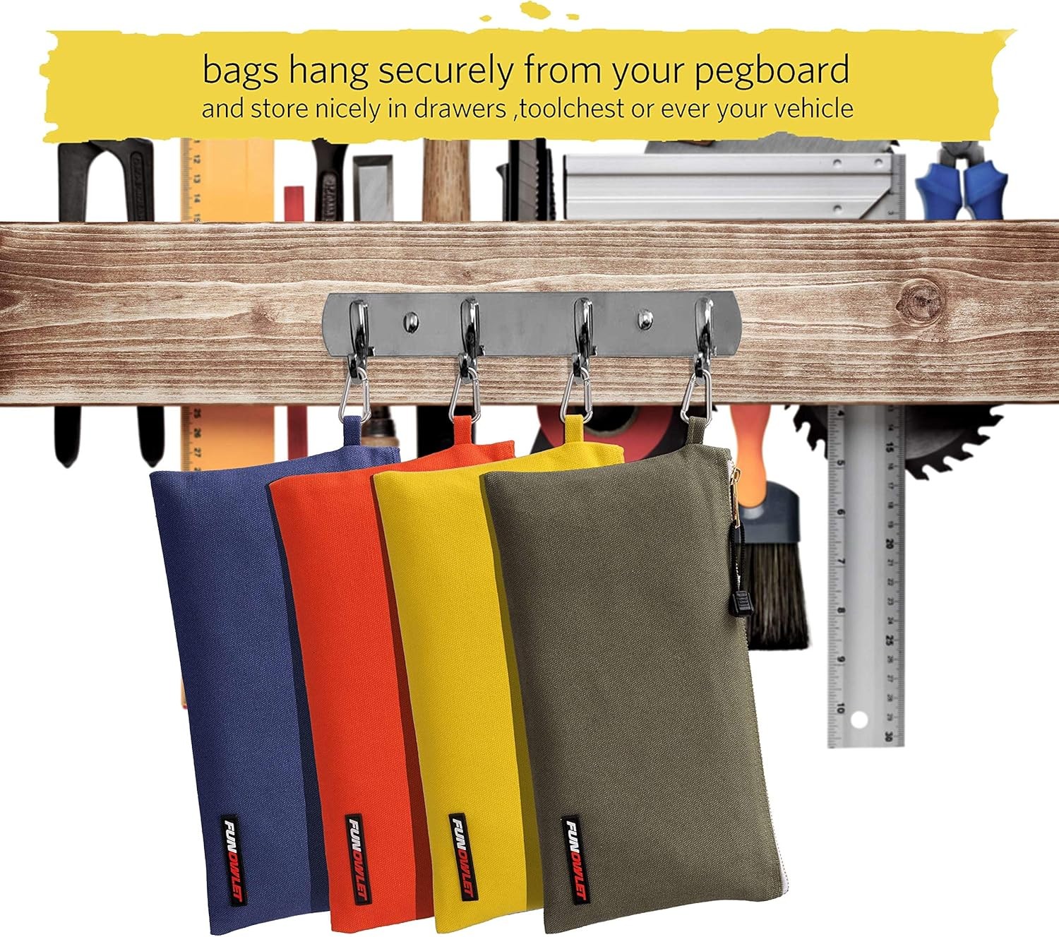 Utility Canvas Zipper Tool Bag – Heavy Duty Tools Pouch