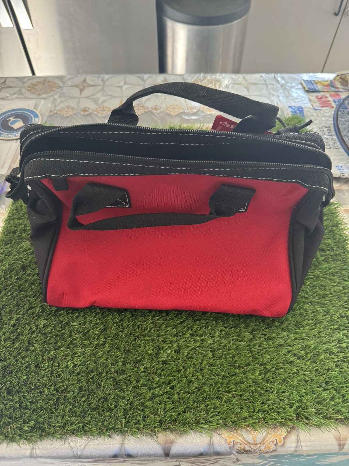Husky Contractor Multi Purpose Water Resistant Tool Bag Tool Strap Pockets NEW