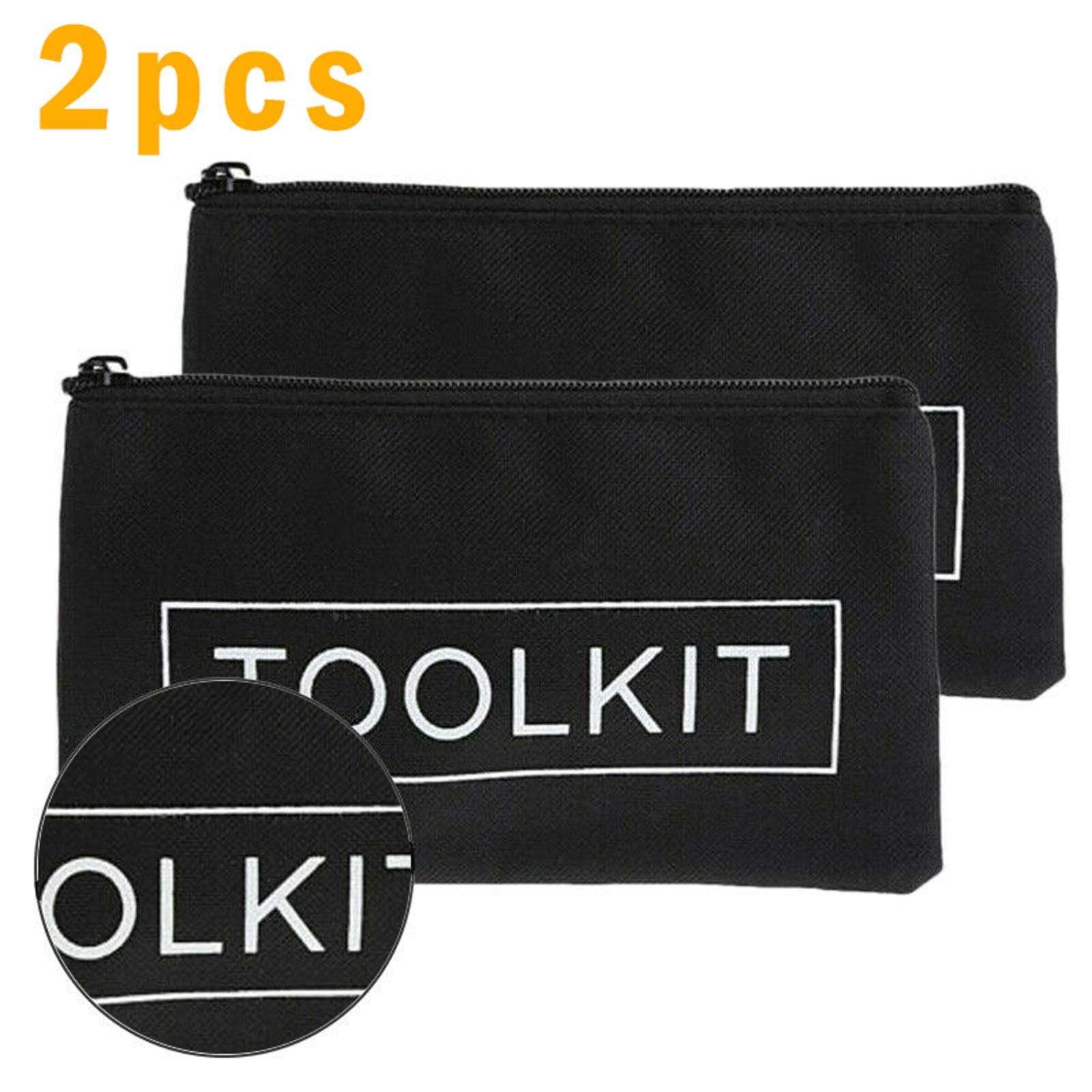 2Pack Lightweight Waterproof Oxford Cloth 600D Zipper Tools Pouch Storage Bag