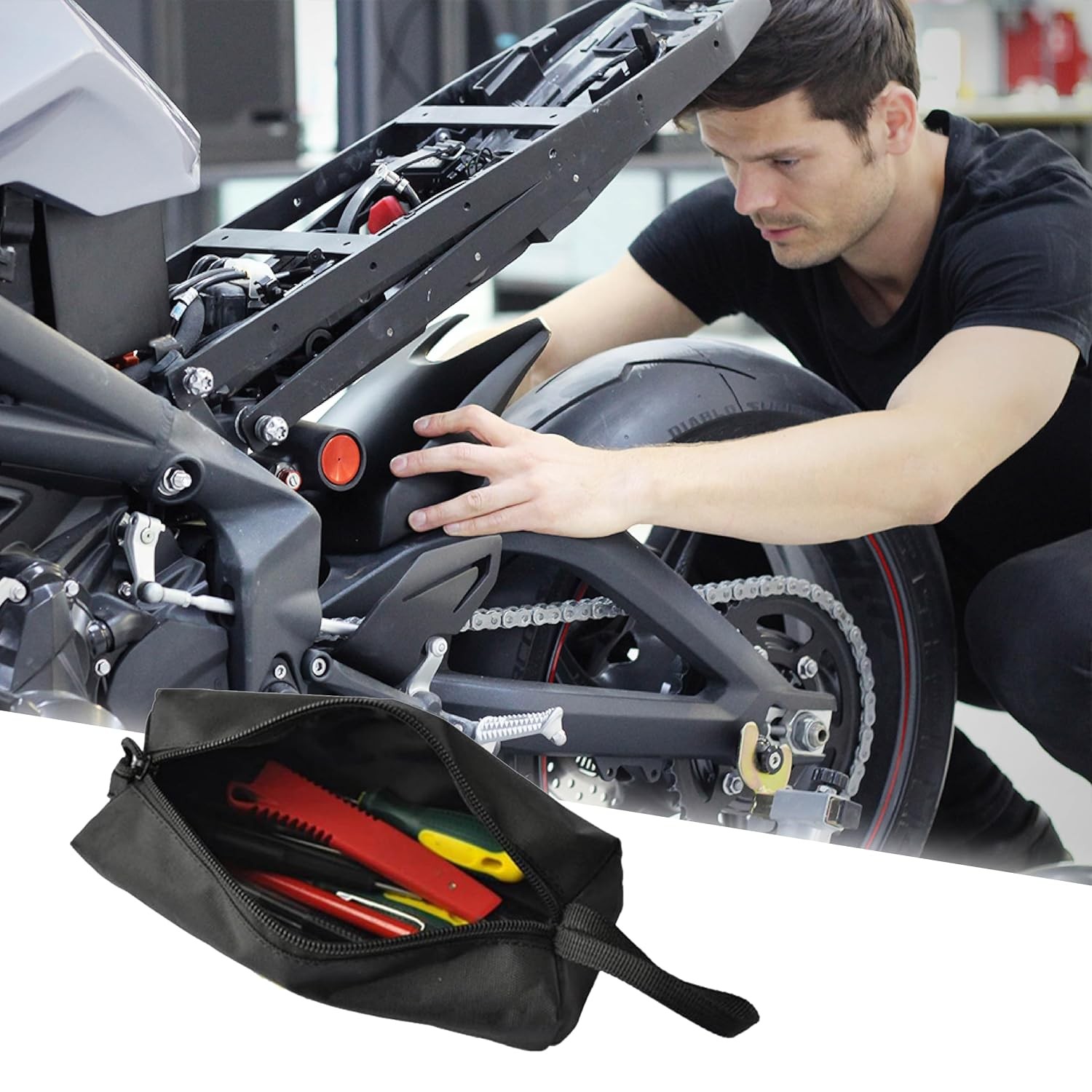 Canvas Tool Bags 2Pcs Multi Purpose Tool Pouch Set 2Color Tool Organizer Bag