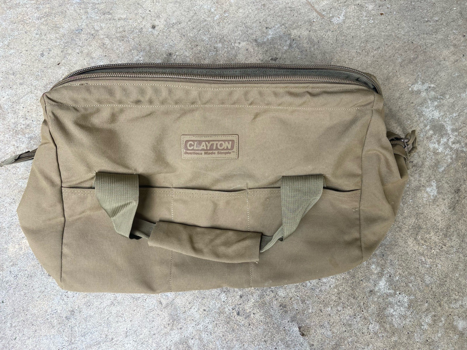 Vintage Khaki Clayton Tool Bag Size 9” X 10” X 17”
