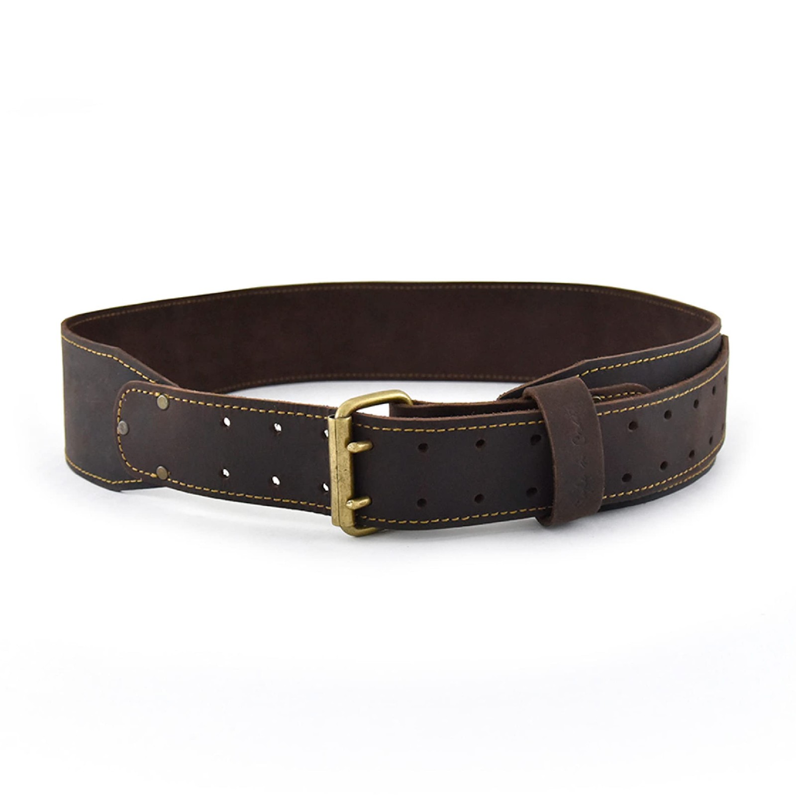 – 3″ Wide, Long, Tapered Full-Grain Oiled Leather Work Belt, Durable and Rugg…