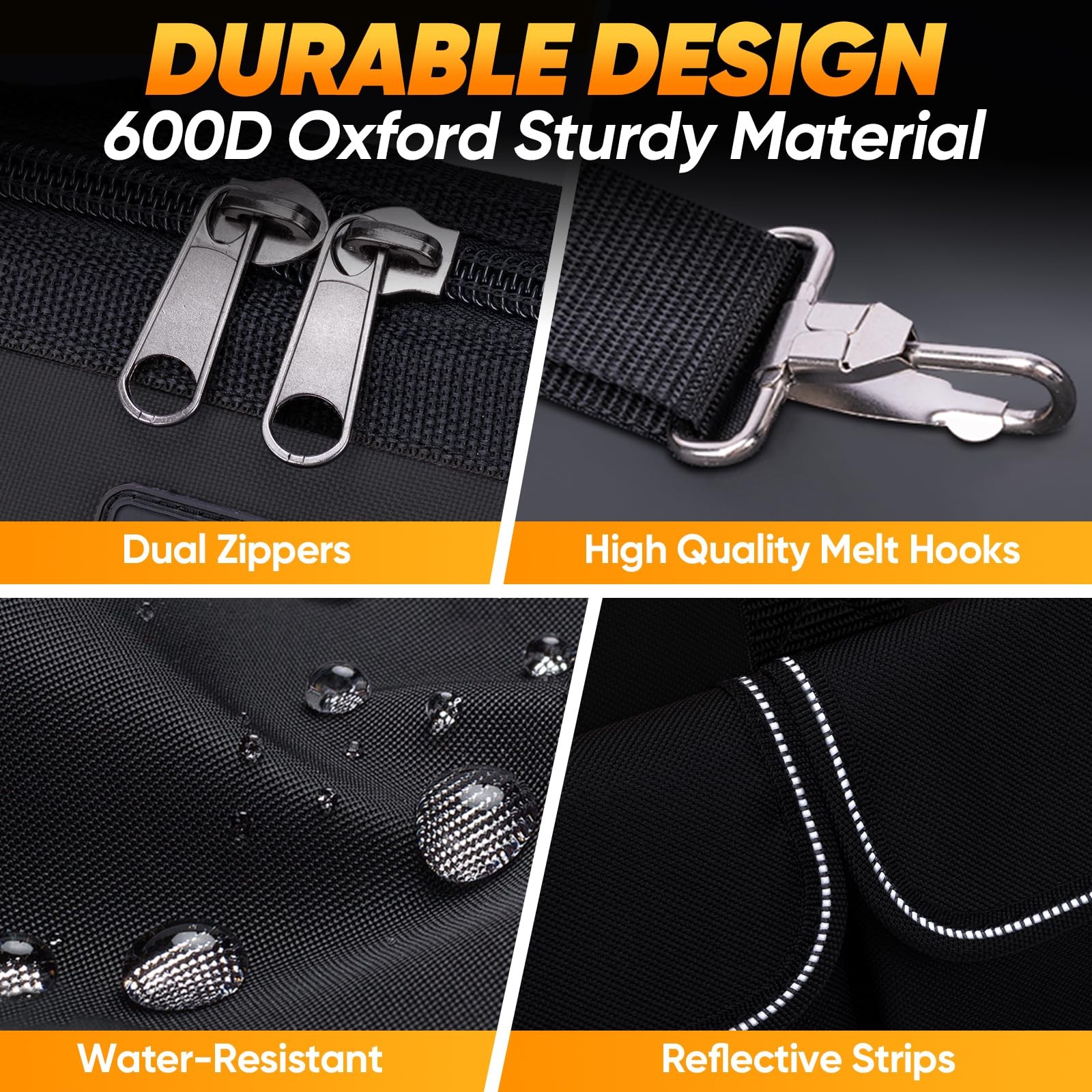 Heavy Duty Tool Bag with Multi-Pockets, Portable Tool Box Organizer Storage B…