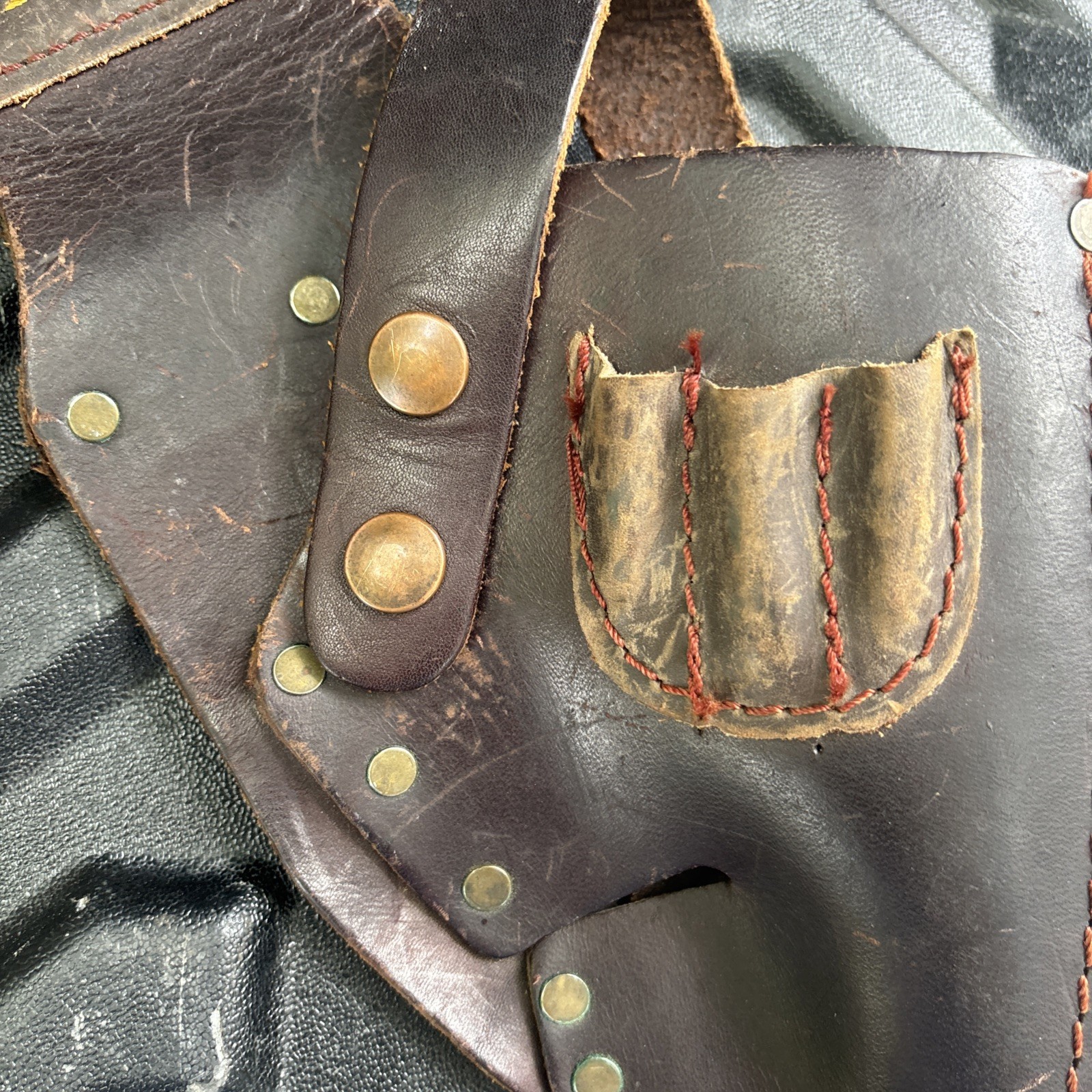 Action DeWalt Brown Leather Drill Holster Tool Belt- CC-411-DW Vintage Mexico