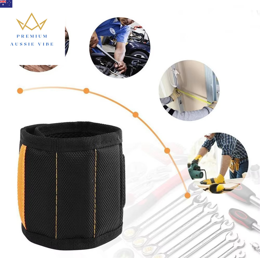 Portable Magnetic Tool Bag Wristband Woodwork Electrician Wrist Tool Belt with T