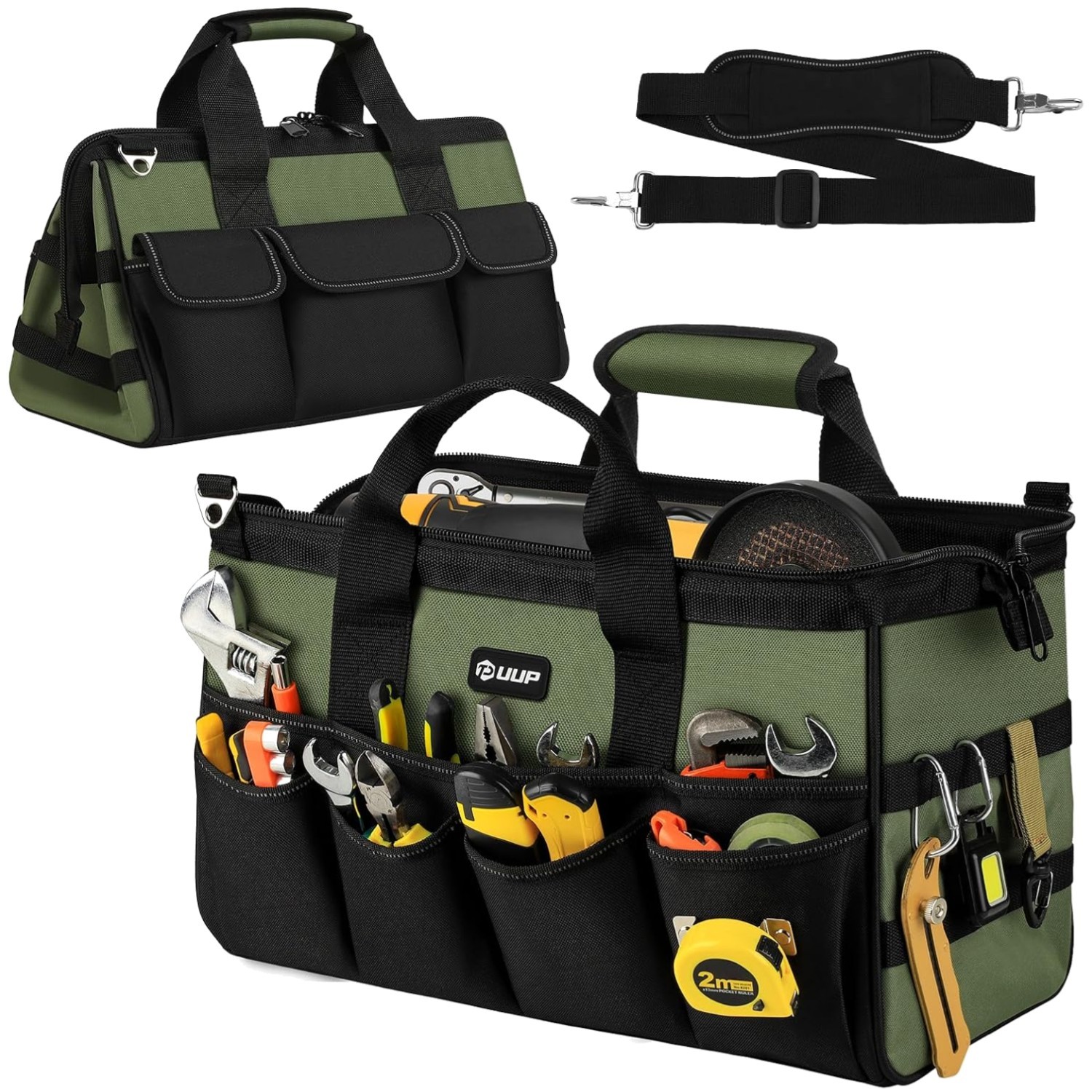18-Inch Large Tool Bag with 16 Pockets – Heavy Duty Storage