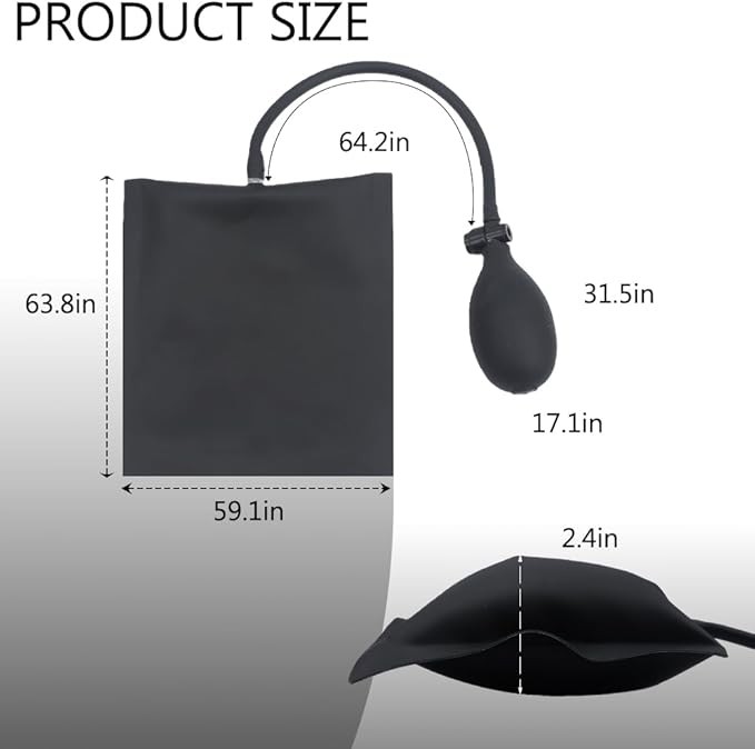 2 Pack Air Wedge Pump Bag, Thickened Inflatable Shim for Door Window Furniture