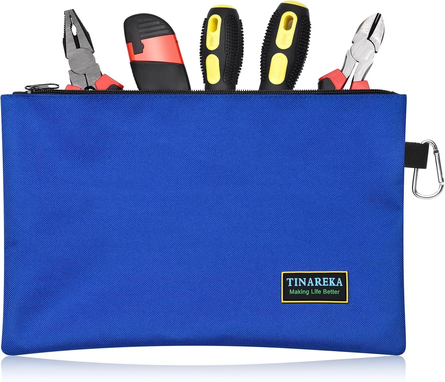 Compact 7.9×11.8 Heavy-Duty Tool Organizer Pouch with Zipper for Electricians