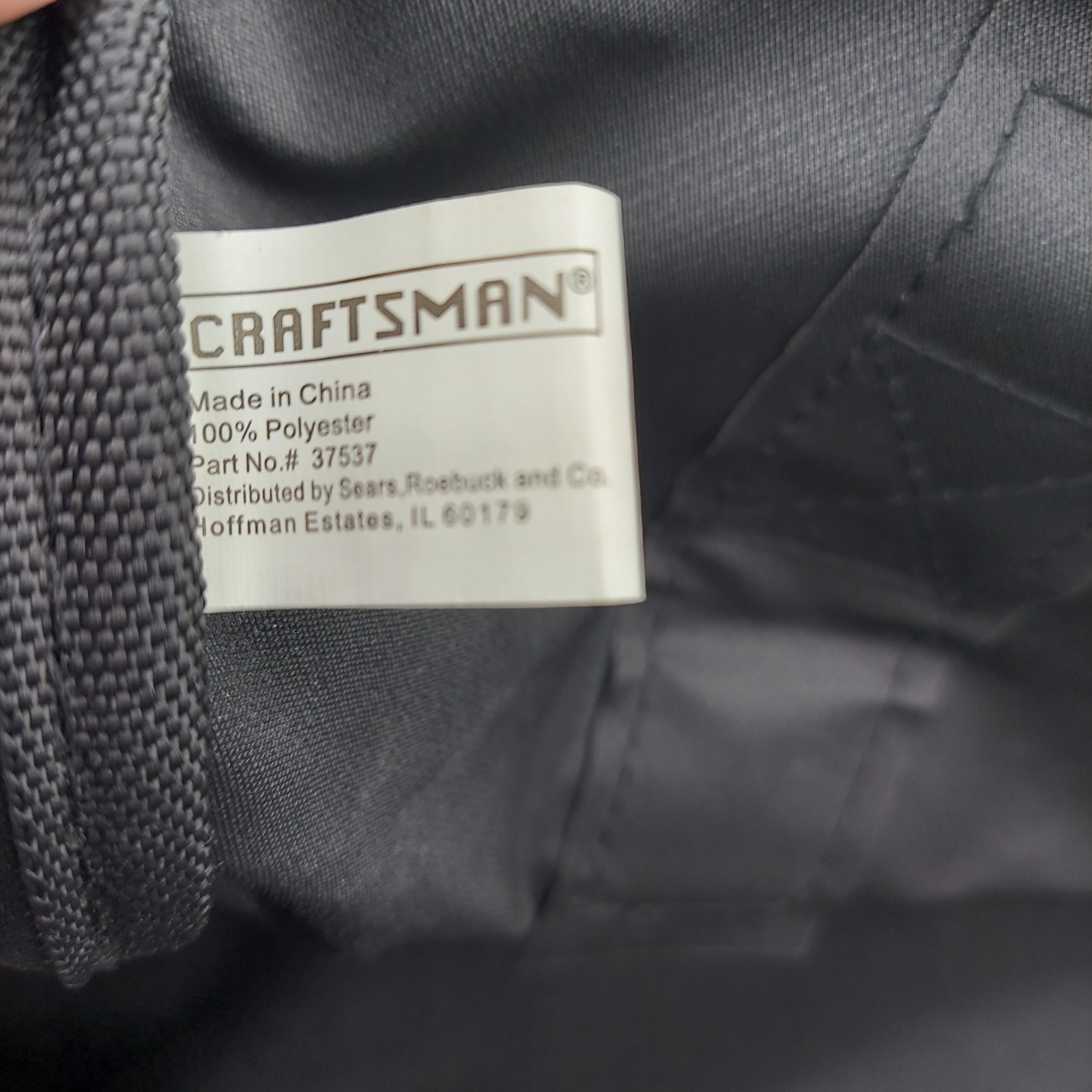 NWOT Craftsman 37537 Tool Bag, Canvas Bag Tote, Black/Red 18″x11″x12″