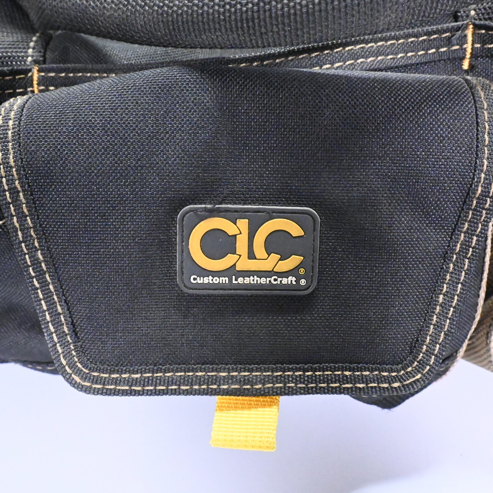 CLC 1535 Tan/Black Polyester 37-Pocket Tote Bag 18 in. with Top Plastic Tray