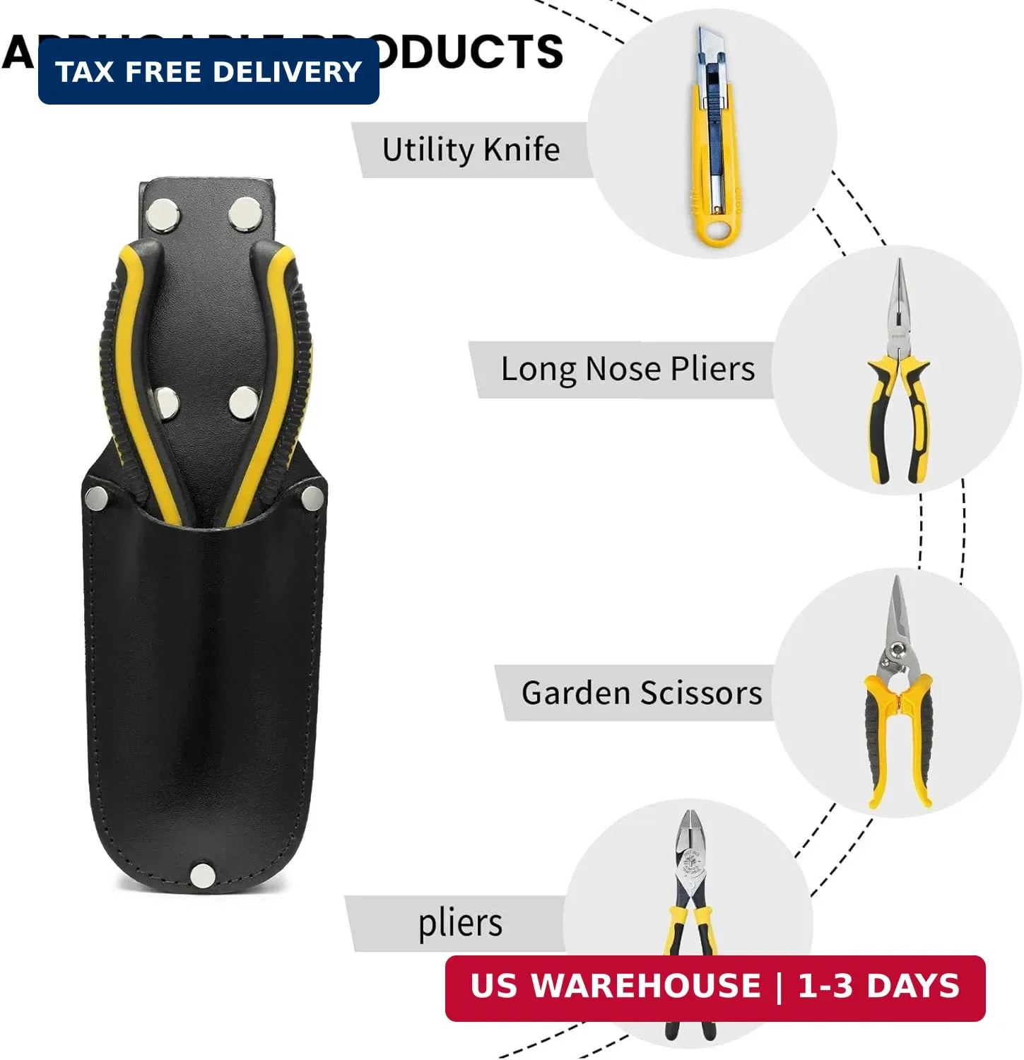 Plier Holder for Belt,Plier Holder&Knife Holder, Pouch Bag for Pliers Made with