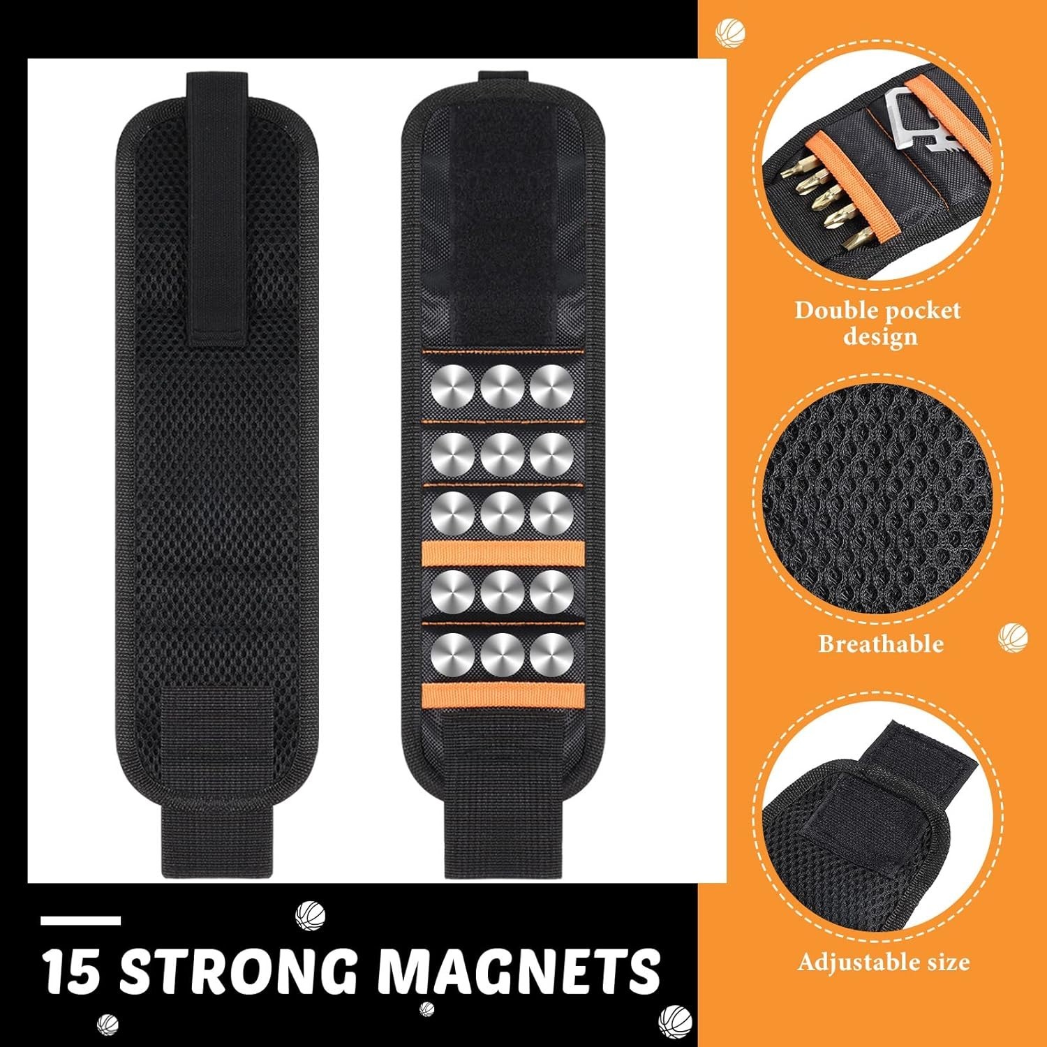 Elegant Magnetic Wristband & Retractable Tool Holder – Perfect Father’s Day Gift