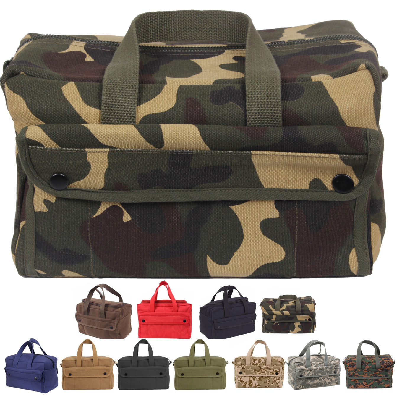 Canvas Tool Bag Heavy Duty Carry Tote Storage Work Utility Mechanic Military Bag
