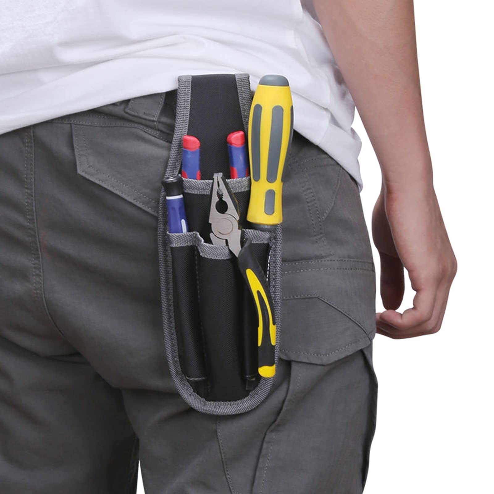 Mini Tool Pouch Electrician Work Organizer Holder For Plier Screwdriver Gear