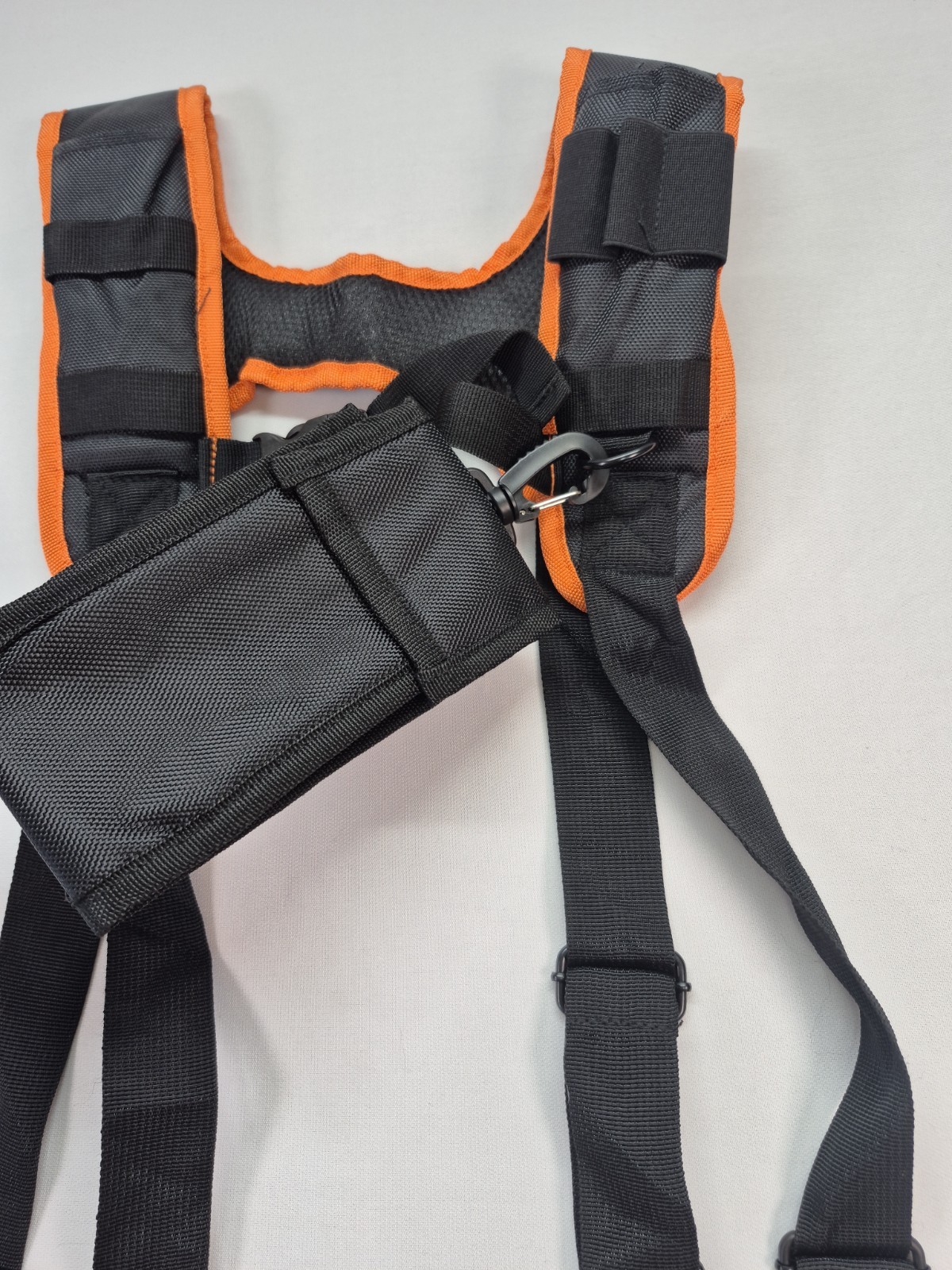 Mydays Outdoor Black Orange Pockets Adjustable Harness Tool Belt And Suspenders