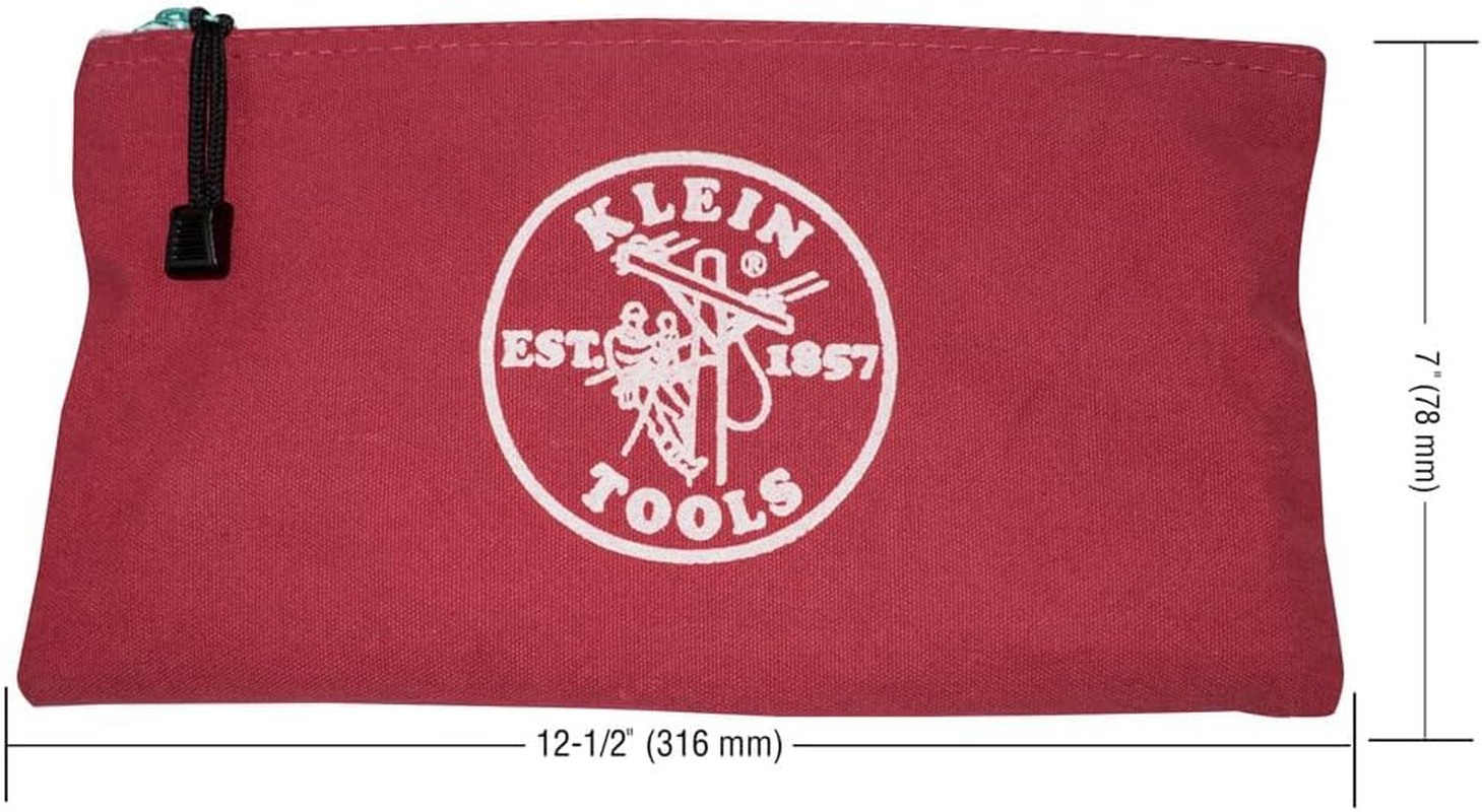 5141 Zipper Tool Bag, Tool Pouch, Bank Deposit Canvas Utility Bag, 12.5 X 7-Inch