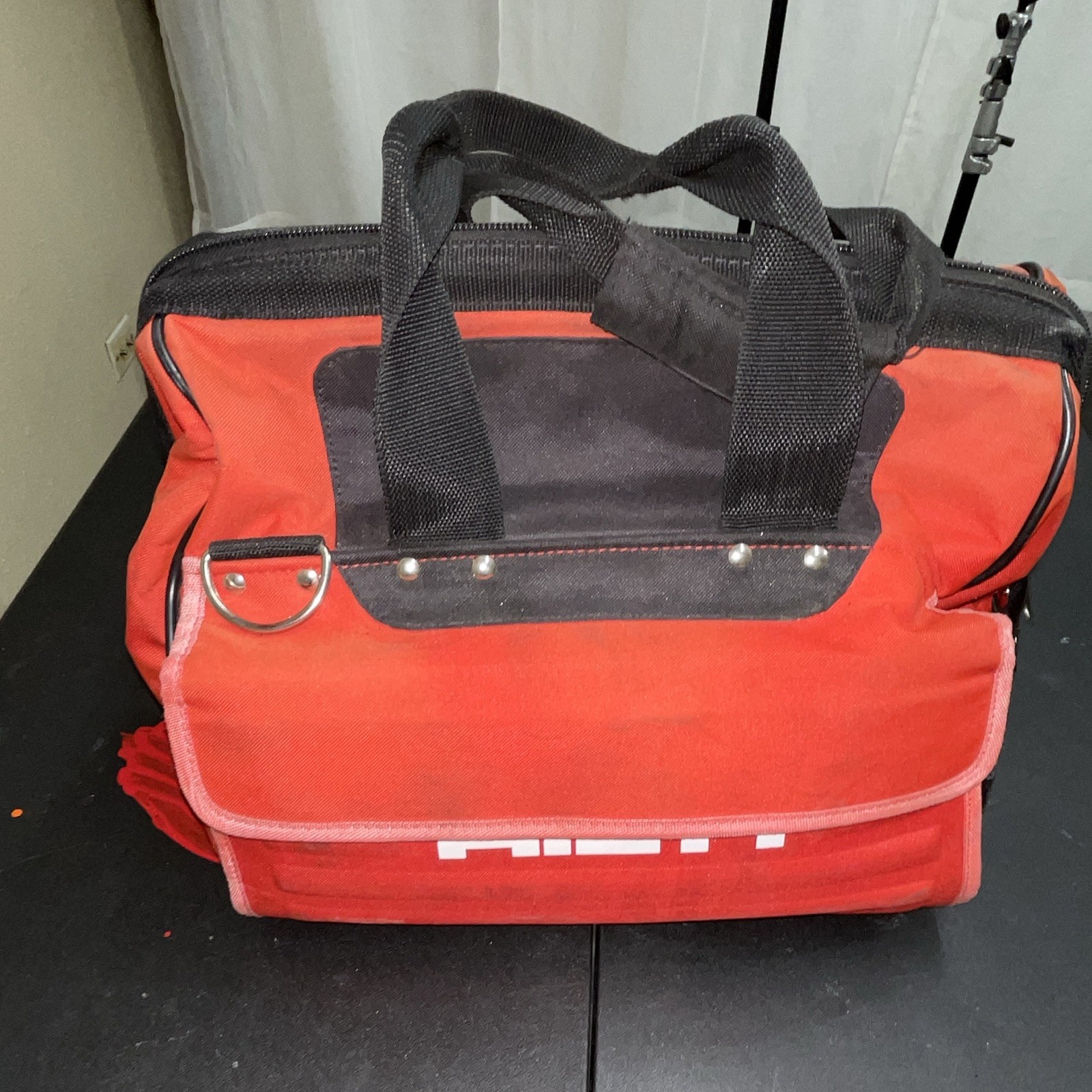 Hilti Tool Bag with Handle, Zipper Closure, Red/Black, 1 Item (large bag)