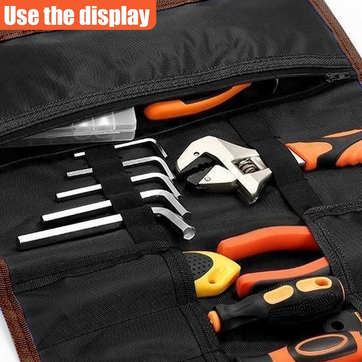 23 Pocket Car Tool Bag Roll Up Organizer – Portable Wrench Organizer & Tools …