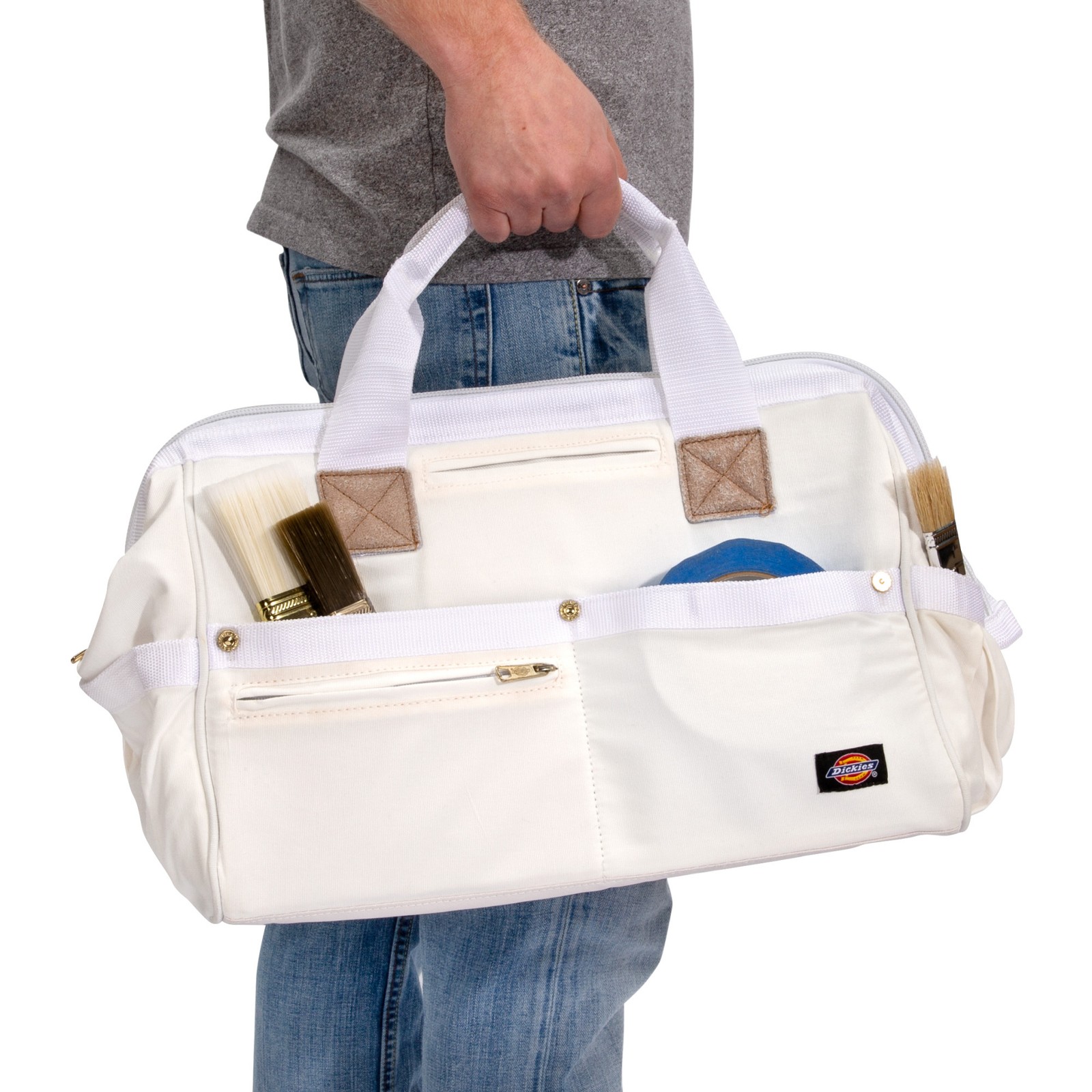 Work Painters Tool Bag 16 inch White Dickies 57040