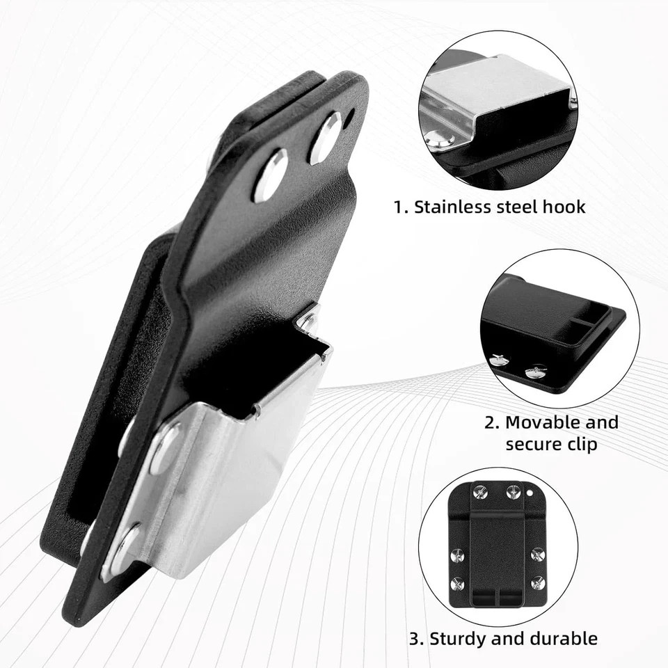 Drill Bit Holder for Tool Belt, Quick Grab or Hanging Tape Measure Belt Clip Sui