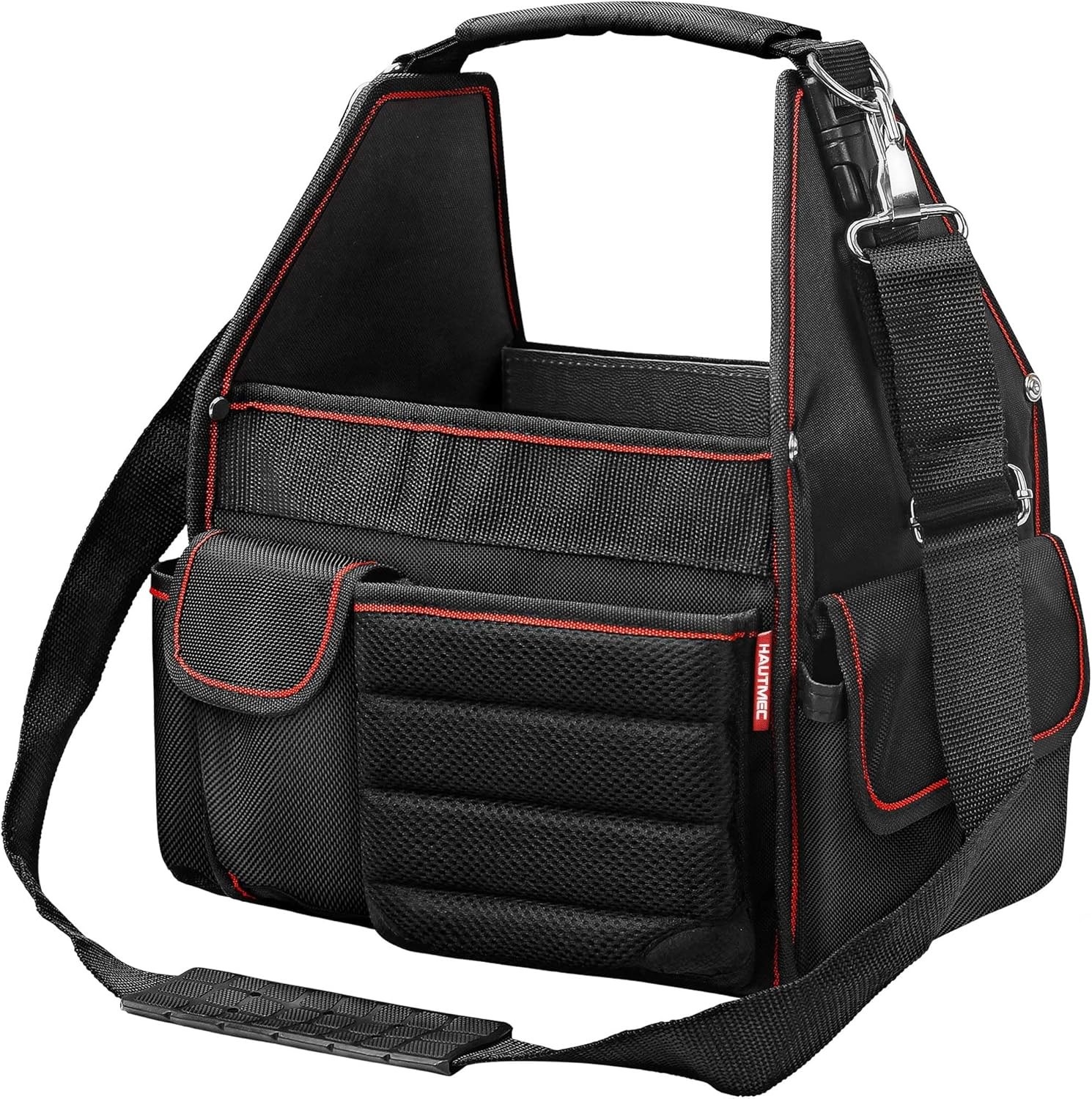 Tool Tote Pro Electrician Tool Bag 18-Pockets Open Top Tool Bag W/ Removable