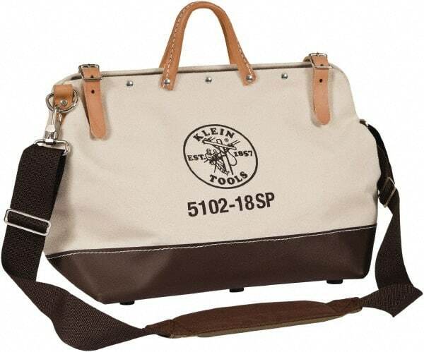 Klein Tools 5102-18SP Deluxe 13 Pocket Canvas Tool Bag, 6″ x 18″ x 14″