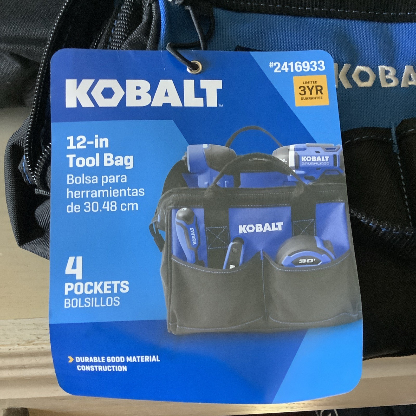 Kobalt 16in Rolling Tool Bag with 12” 4 pocket tool bag