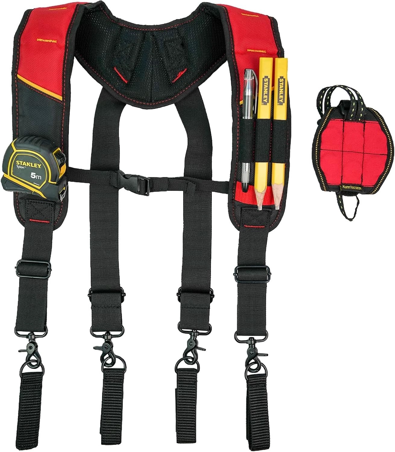 Heavy-Duty Tool Belt Suspenders with Magnetic Wrist Support for Professionals