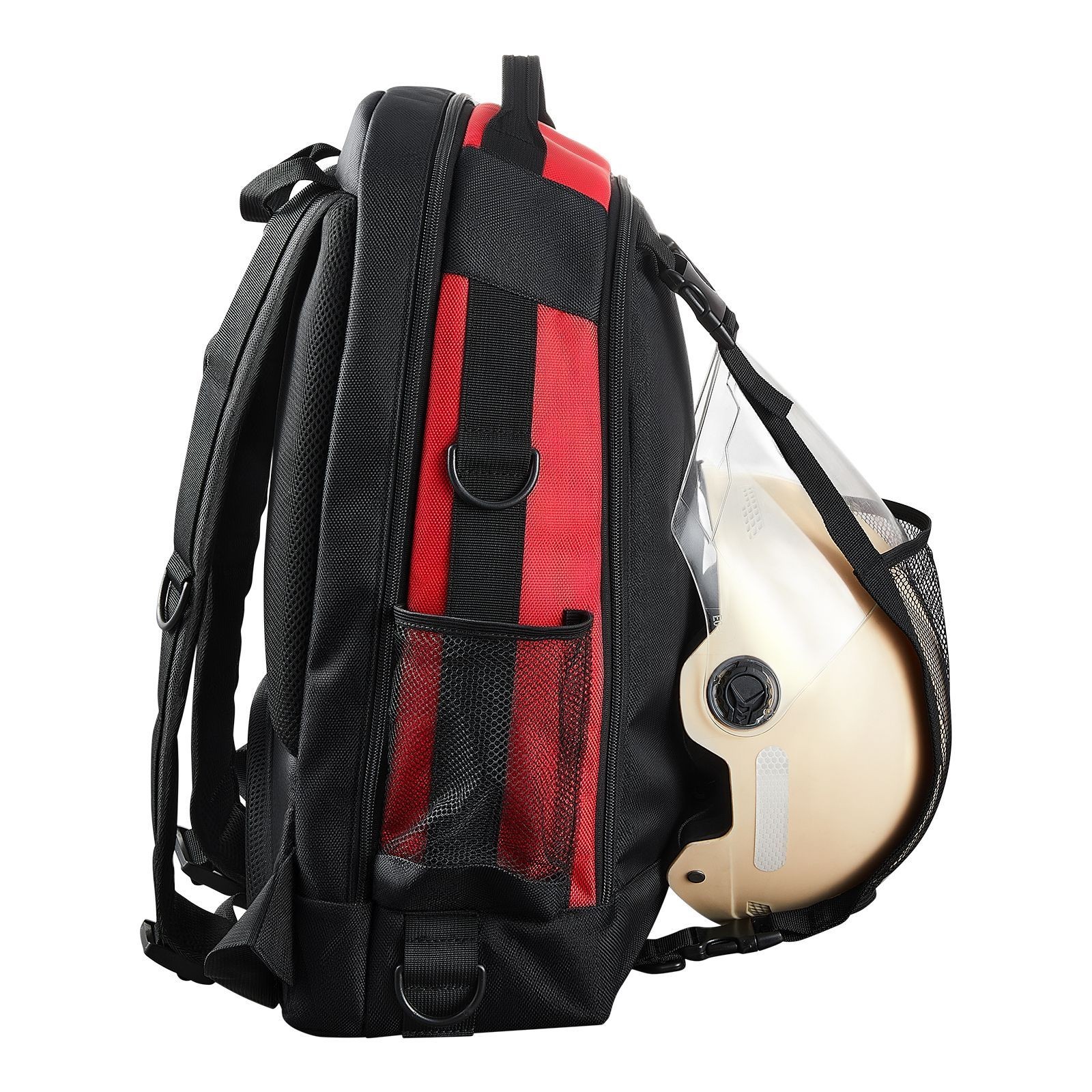 Welding Gear Backpack 25.2L with Helmet Bag, 1680D Water-Resistant Polyester